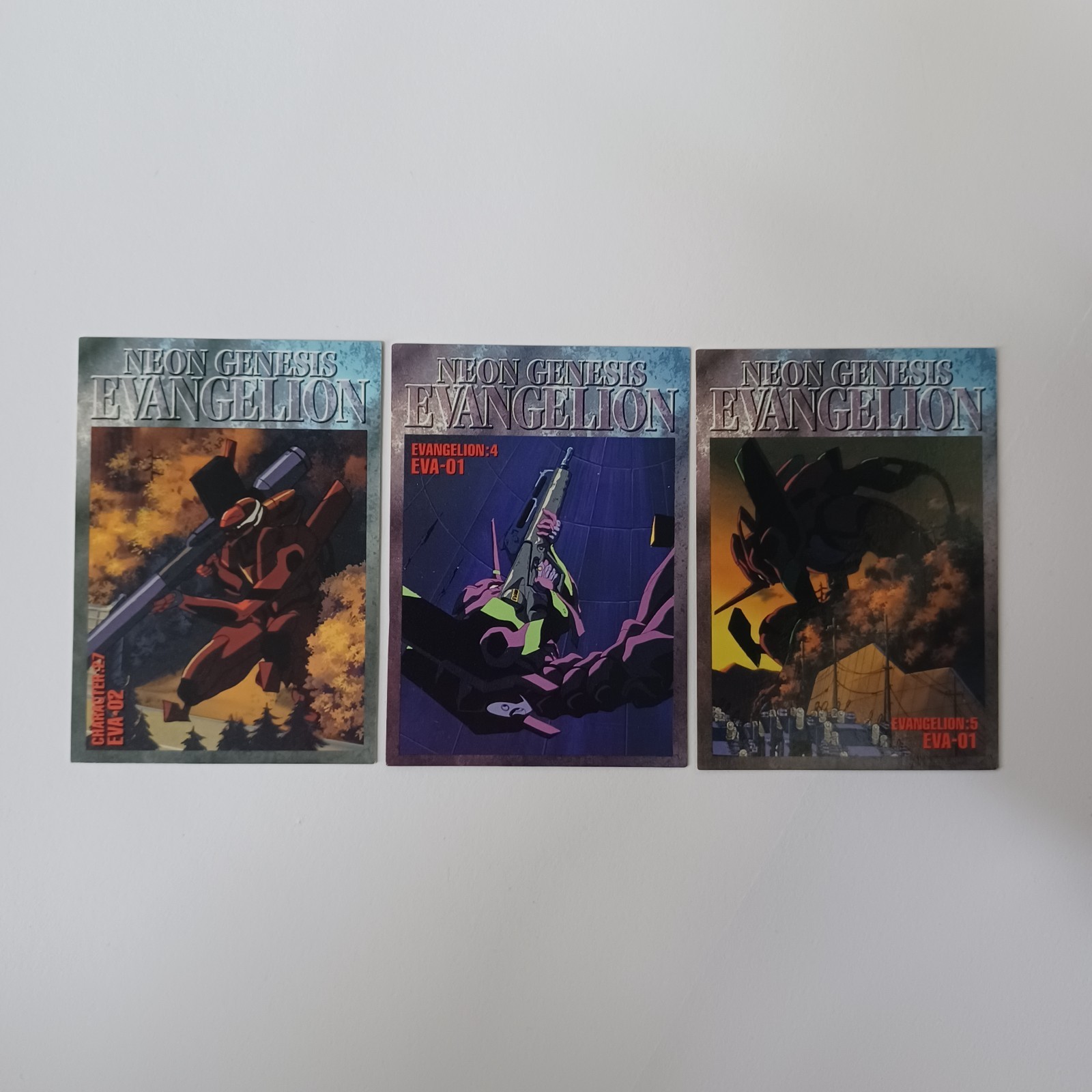 Vintage Evangelion Carddass Masters CH Character File 3pc Lot USED Vintage Evangelion Carddass Masters CH Character File 3pc Lot USED
