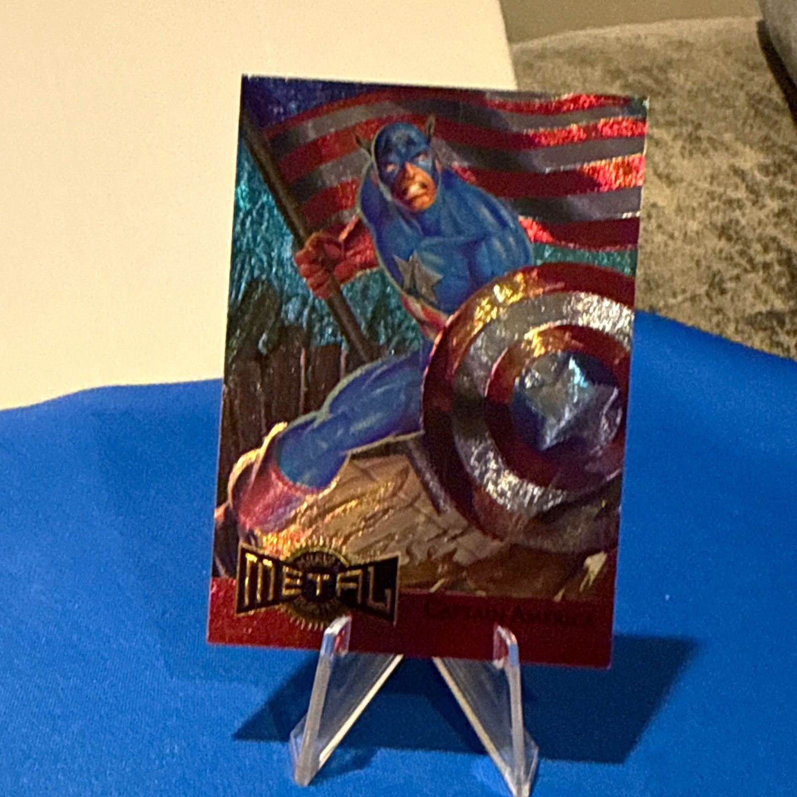 Fleer Marvel Metal 1995 Captain America  Limited Edition Card 2/18🔥🔥