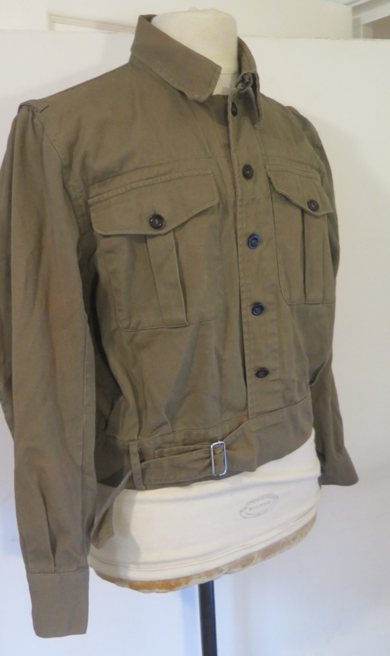 Denim 37 Pattern Battledress Jacket : Soldier Of Fortune Manufacture GOOD SIZE