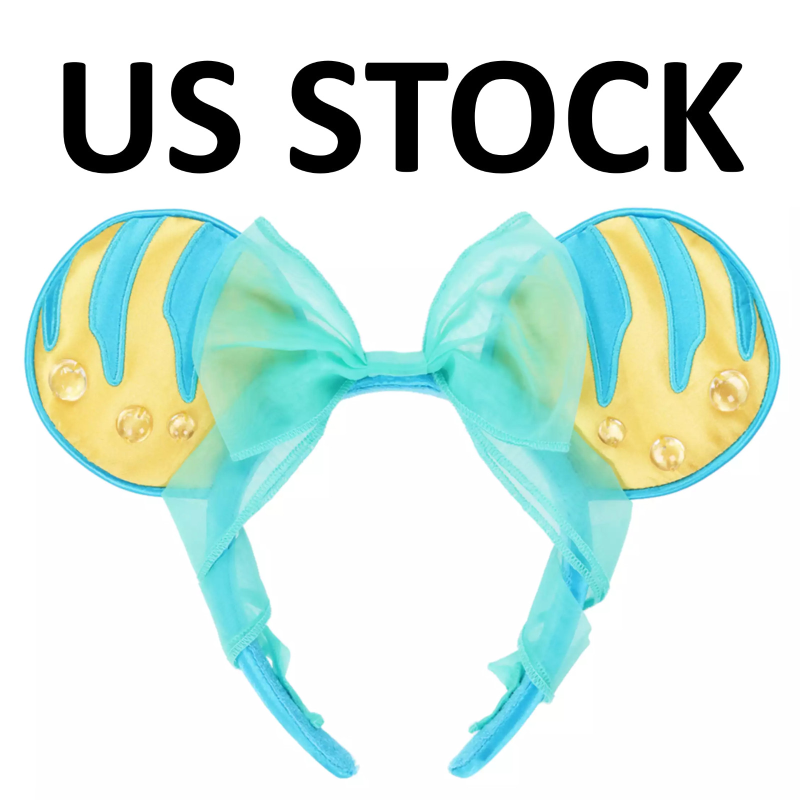 Japan Tokyo Disney Ariel Flounder Ears Headband Little Mermaid【US STOCK】 Japan Tokyo Disney Ariel Flounder Ears Headband Little Mermaid【US STOCK】