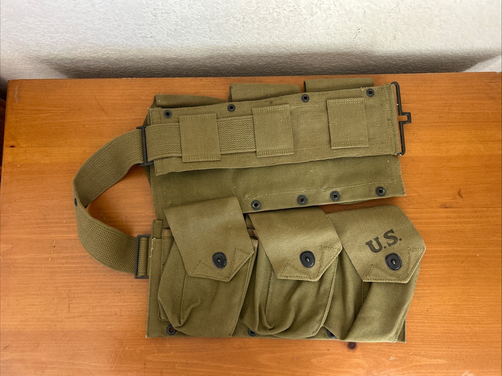WWII US Army M1937 BAR Ammunition Belt Marked D.M. Shoe 1941 Excellent Condition WWII US Army M1937 BAR Ammunition Belt Marked D.M. Shoe 1941 Excellent Condition