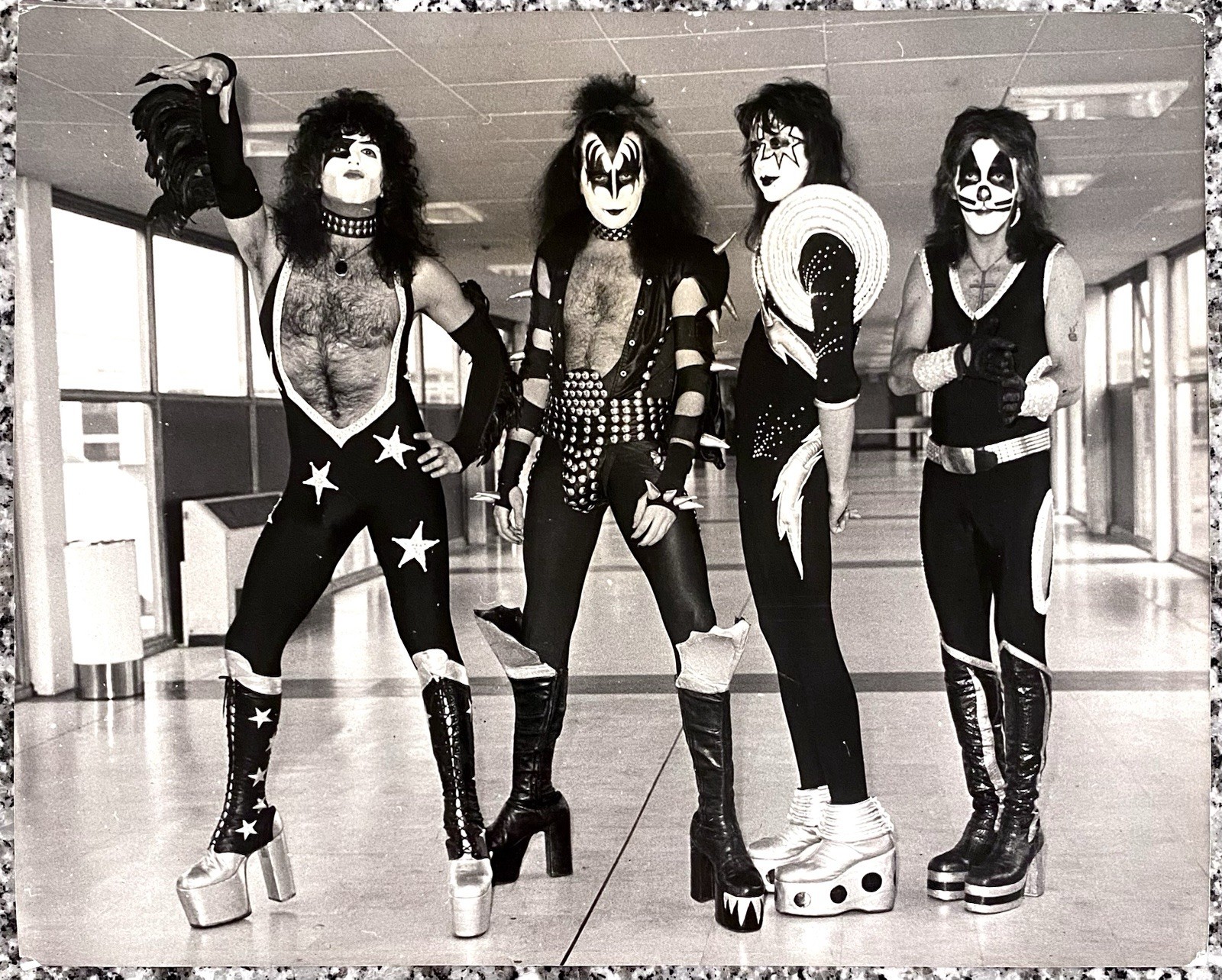 1976 Kiss "Glam, Thunder, and Full Costume In London" Type 1 Original Photo 1976 Kiss "Glam, Thunder, and Full Costume In London" Type 1 Original Photo