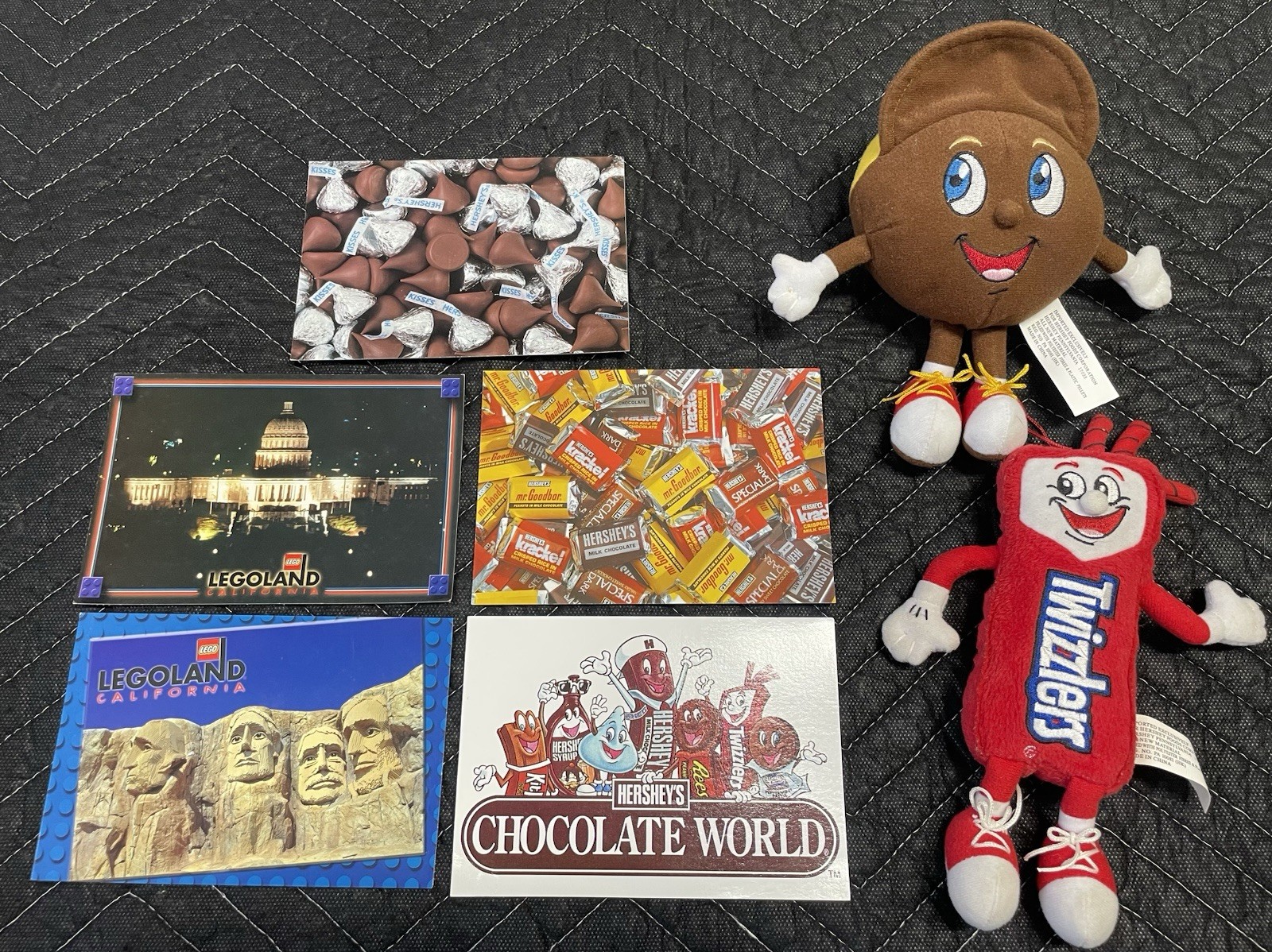 Lego Land California & Hersheys Park PA Postcard Lot of 5 + Hersheys Plush Lot Lego Land California & Hersheys Park PA Postcard Lot of 5 + Hersheys Plush Lot