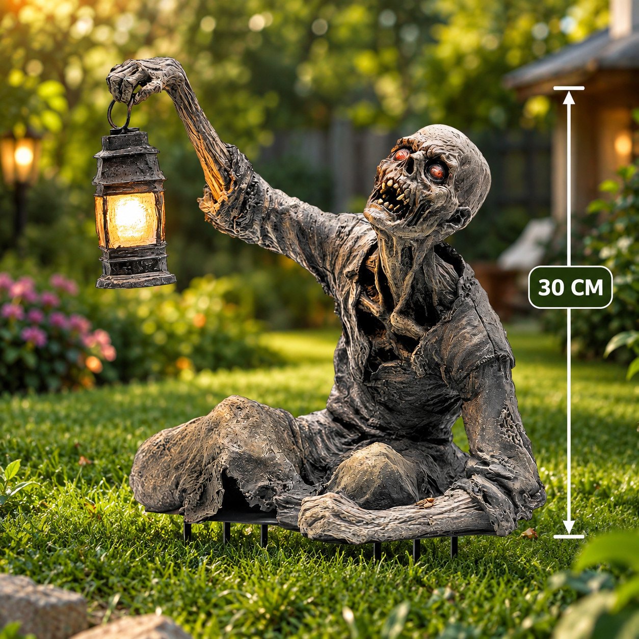 1Pc Halloween Zombie Crawling Horror Decor, Scary Led Lights Zombie Holding Lant 1Pc Halloween Zombie Crawling Horror Decor, Scary Led Lights Zombie Holding Lant