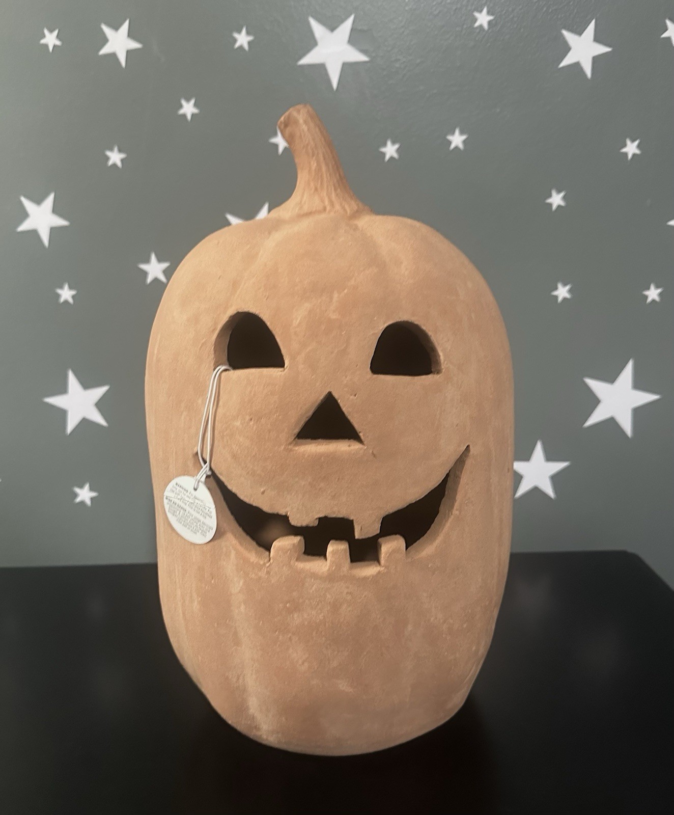 Pottery Barn Terracotta Jack O' Lantern Pottery Barn Pumpkin XL Luminary 14” NEW