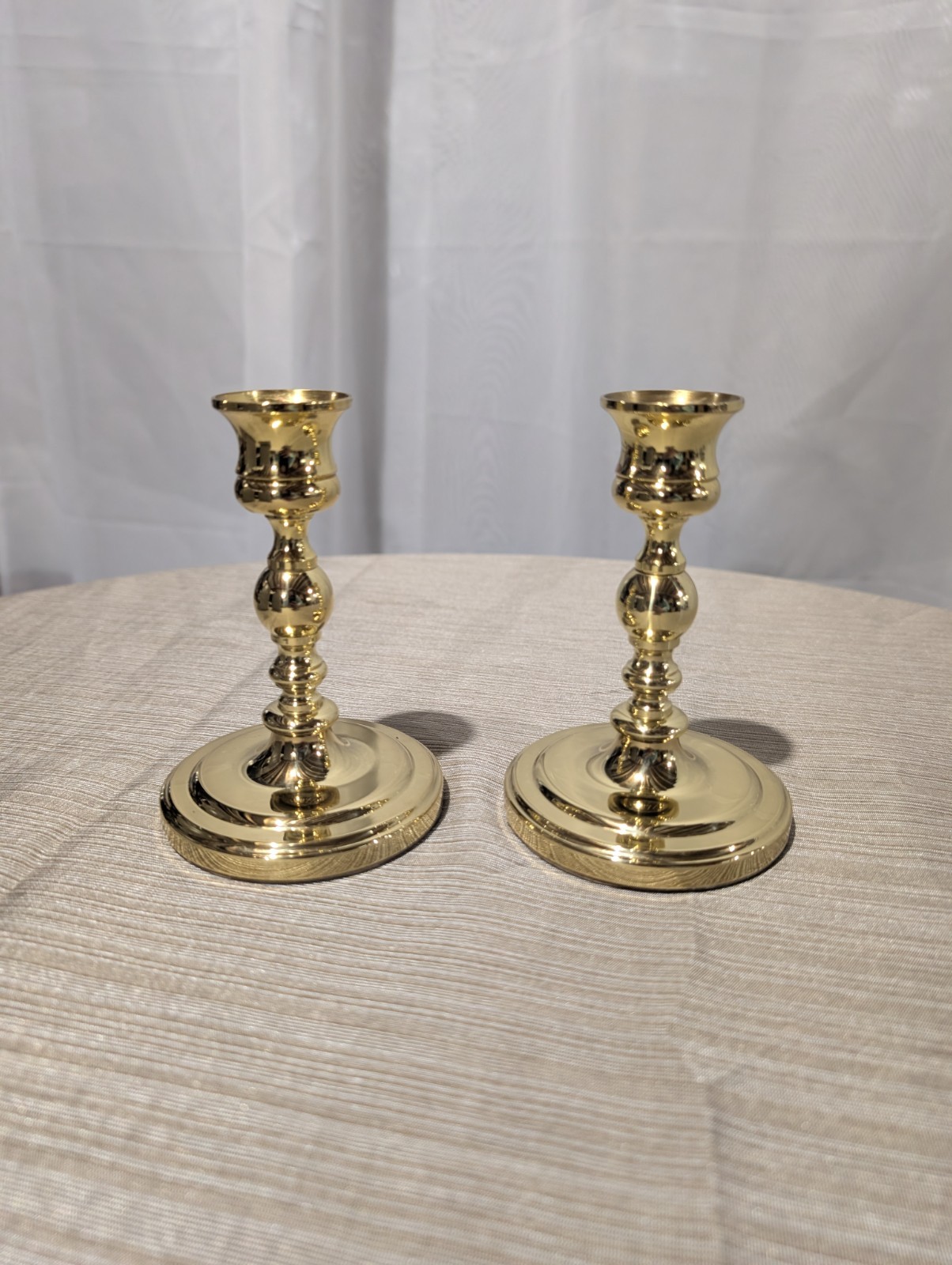 Vintage Baldwin Brass Candlestick Holders Pair Candle Sticks Made In USA Vintage Baldwin Brass Candlestick Holders Pair Candle Sticks Made In USA