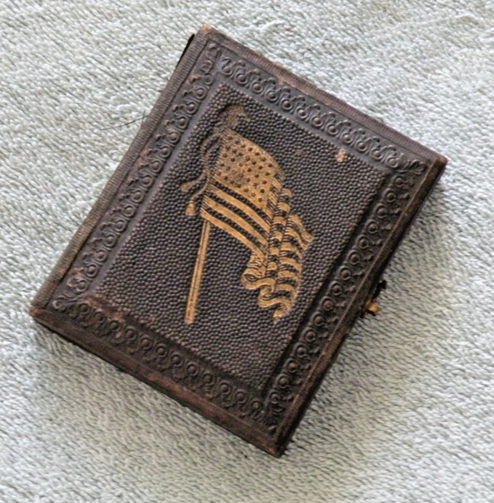 Military Tintype Photo Case - American Flag - 35 Stars