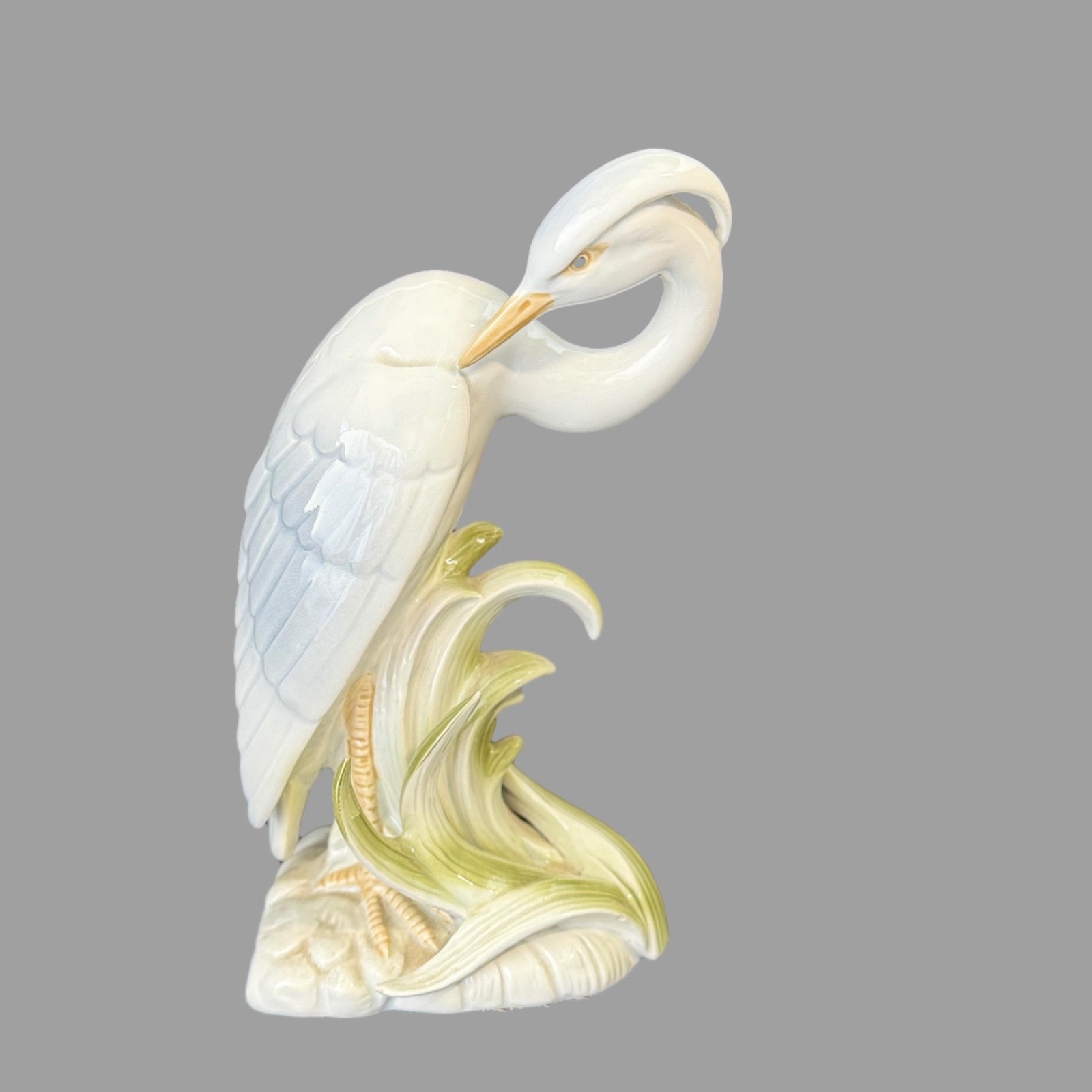 Vintage Fitz & Floyd Heron Egret Bird Bookend Figurine Japan Single 7"