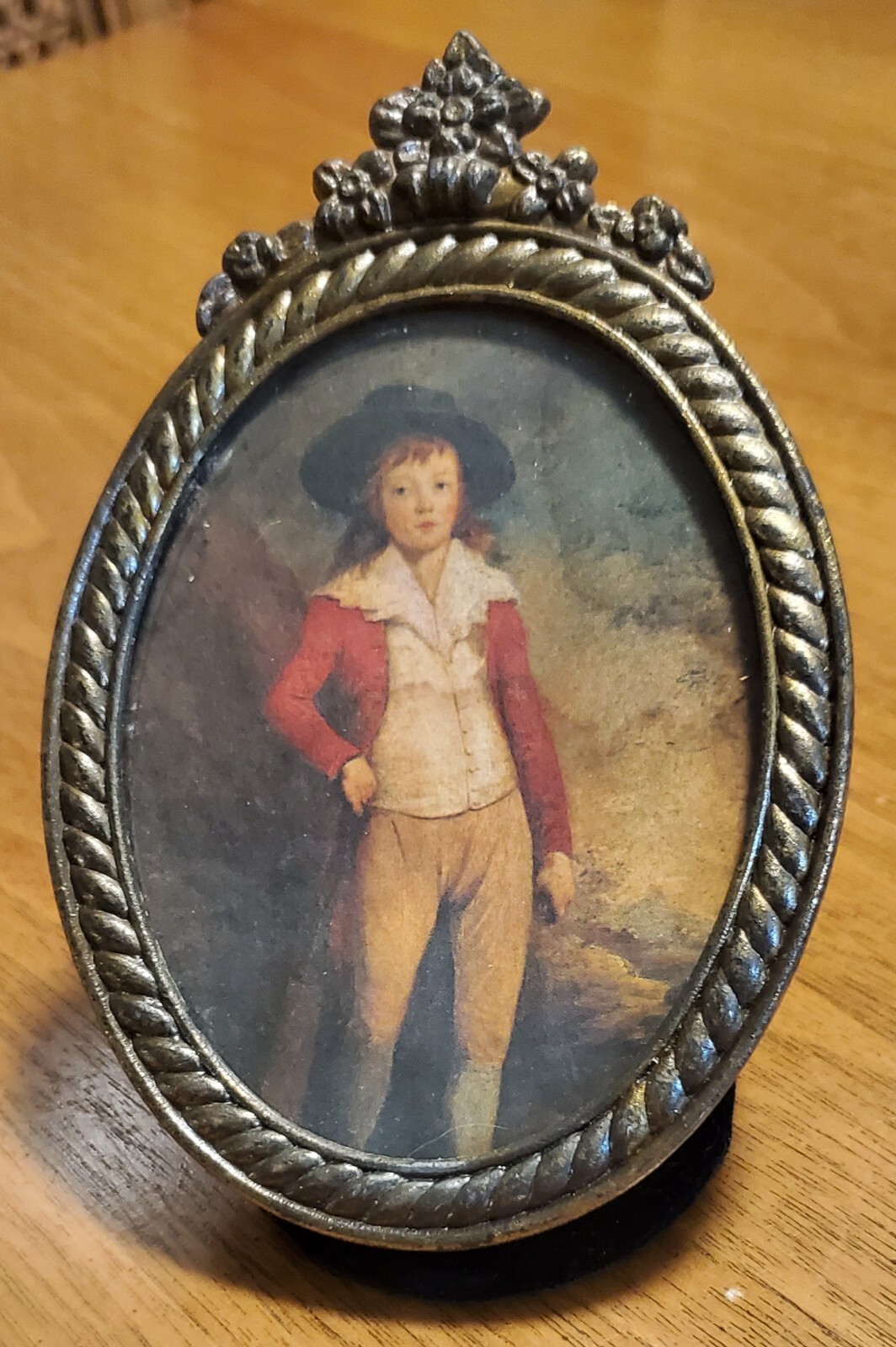 Vintage Cheswick Victorian Boy Brass Framed Print Made in Italy 5"H x 3 1/2"L Vintage Cheswick Victorian Boy Brass Framed Print Made in Italy 5"H x 3 1/2"L