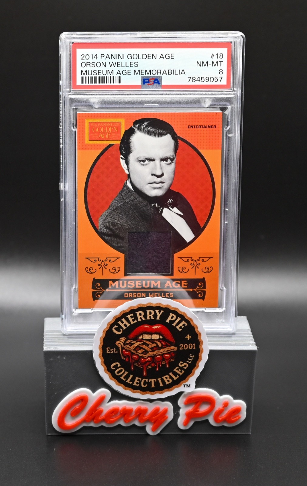 RARE 2014 Panini Golden Age Orson Welles Museum Age Memorabilia Relic PSA 8 RARE 2014 Panini Golden Age Orson Welles Museum Age Memorabilia Relic PSA 8