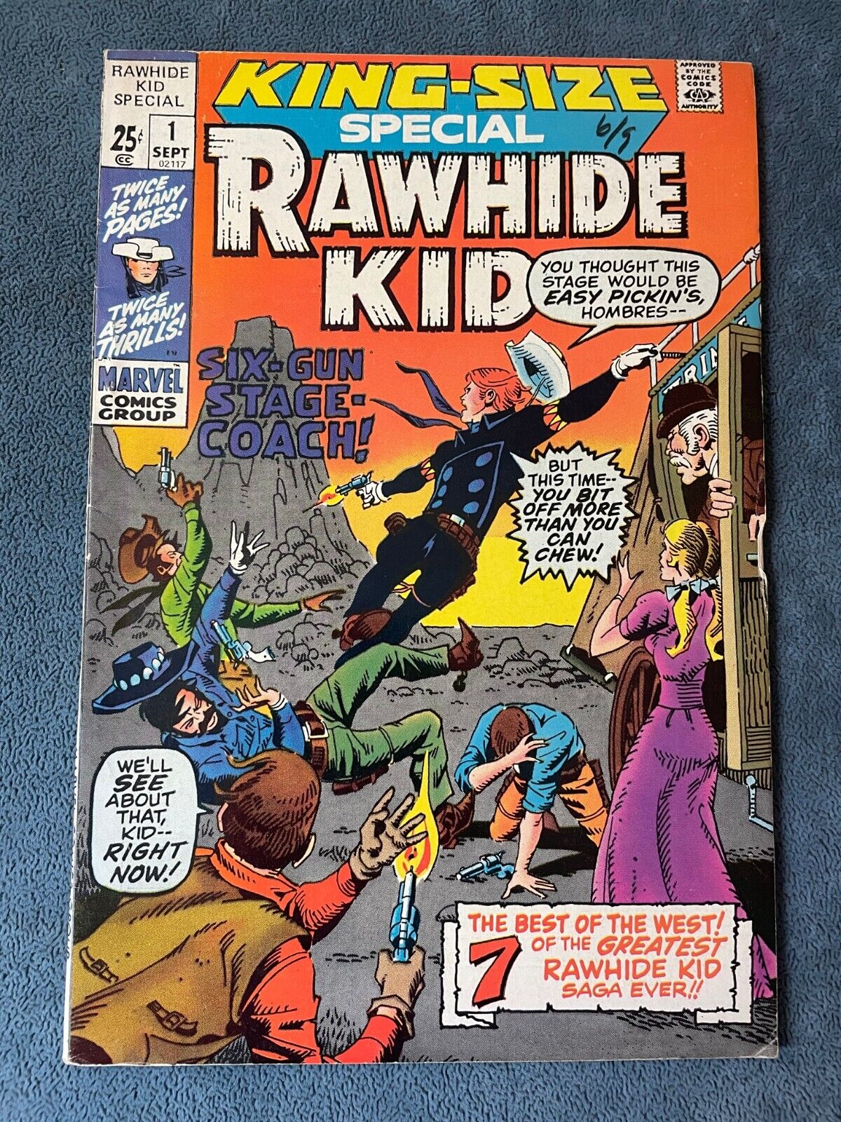 Rawhide Kid Annual #1 King Size Special 1971 Marvel Comic Book Western FN