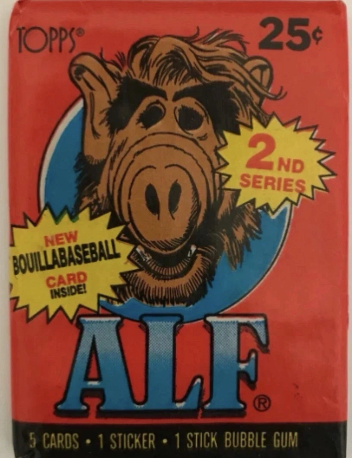 1987 Topps Alf 2ND Series Cards, 1 Unopened Sealed Wax PACK From Wax Box