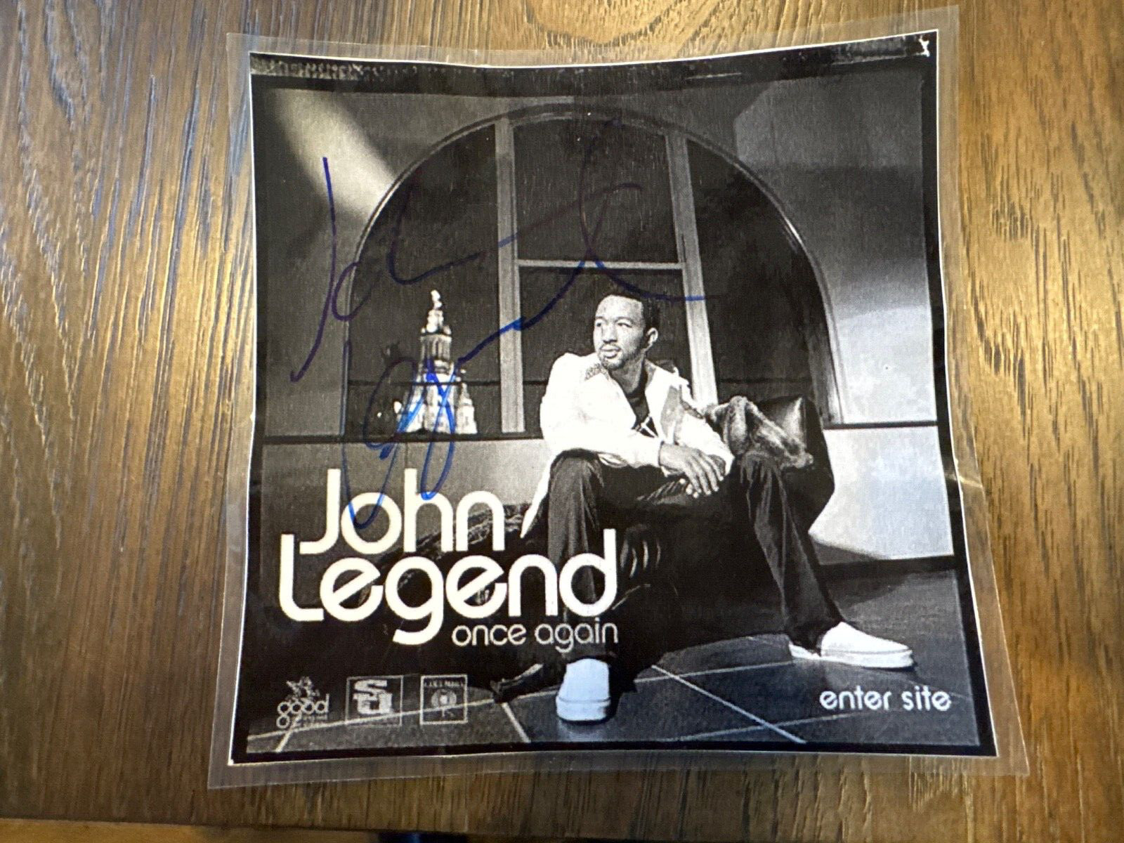 John Legend Signed 6 x 6 "Once Again" Promotional Media Release  - Authentic