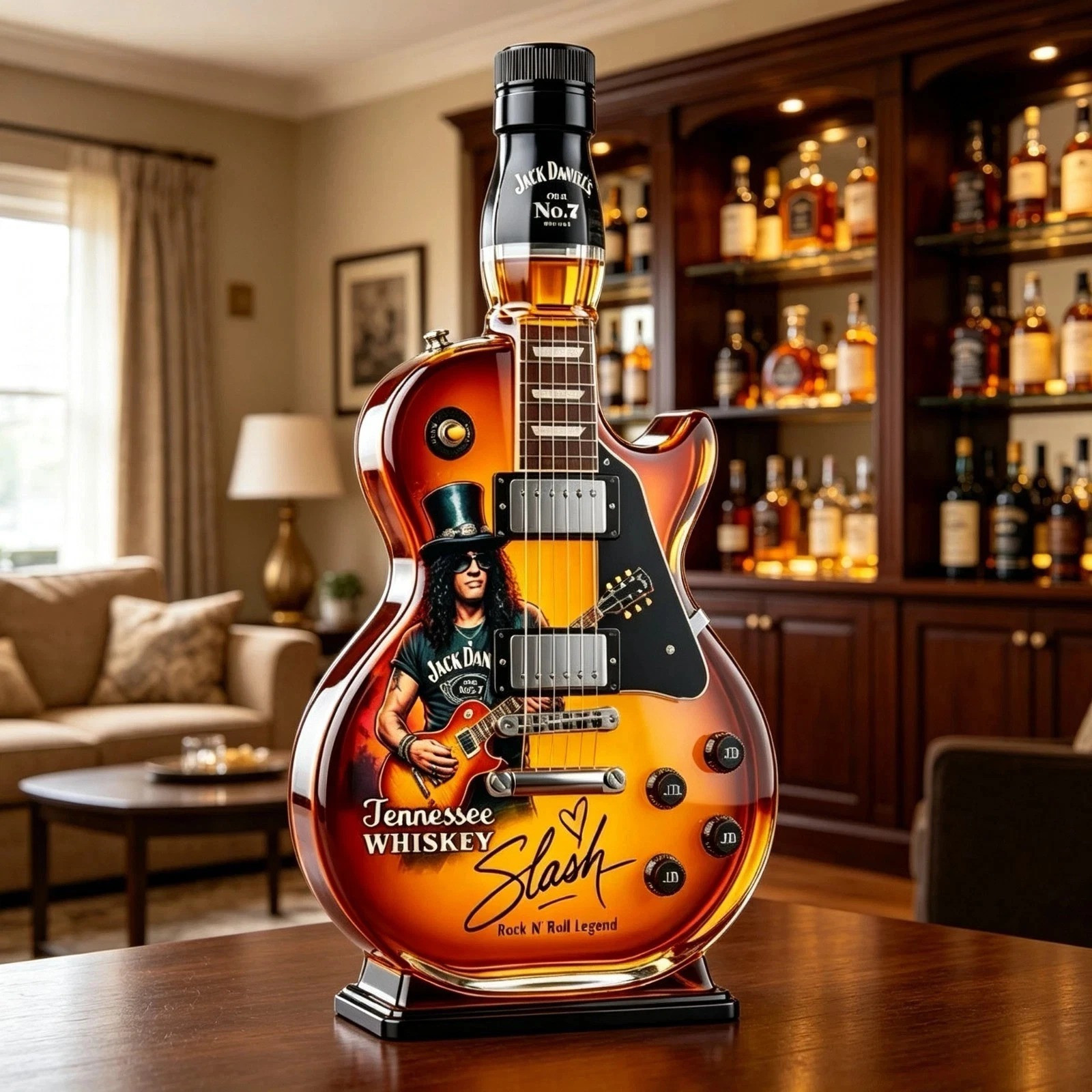 Guitar Shaped Whiskey Bottle Retro Glass Decanter Sunset Gradient Bar Decor Gift Guitar Shaped Whiskey Bottle Retro Glass Decanter Sunset Gradient Bar Decor Gift