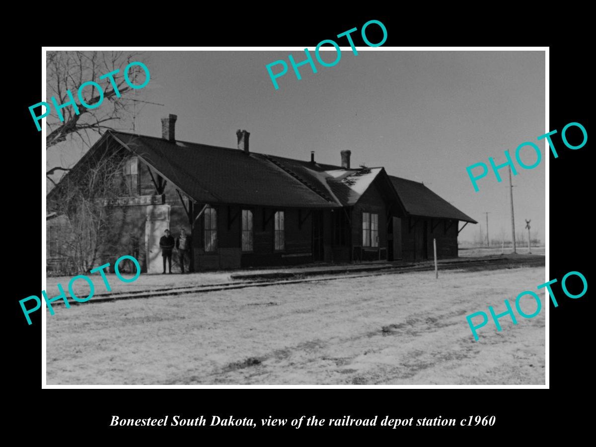 Bonesteel South Dakota Railroad Depot Station c1960 Large Historic Old Photo Bonesteel South Dakota Railroad Depot Station c1960 Large Historic Old Photo