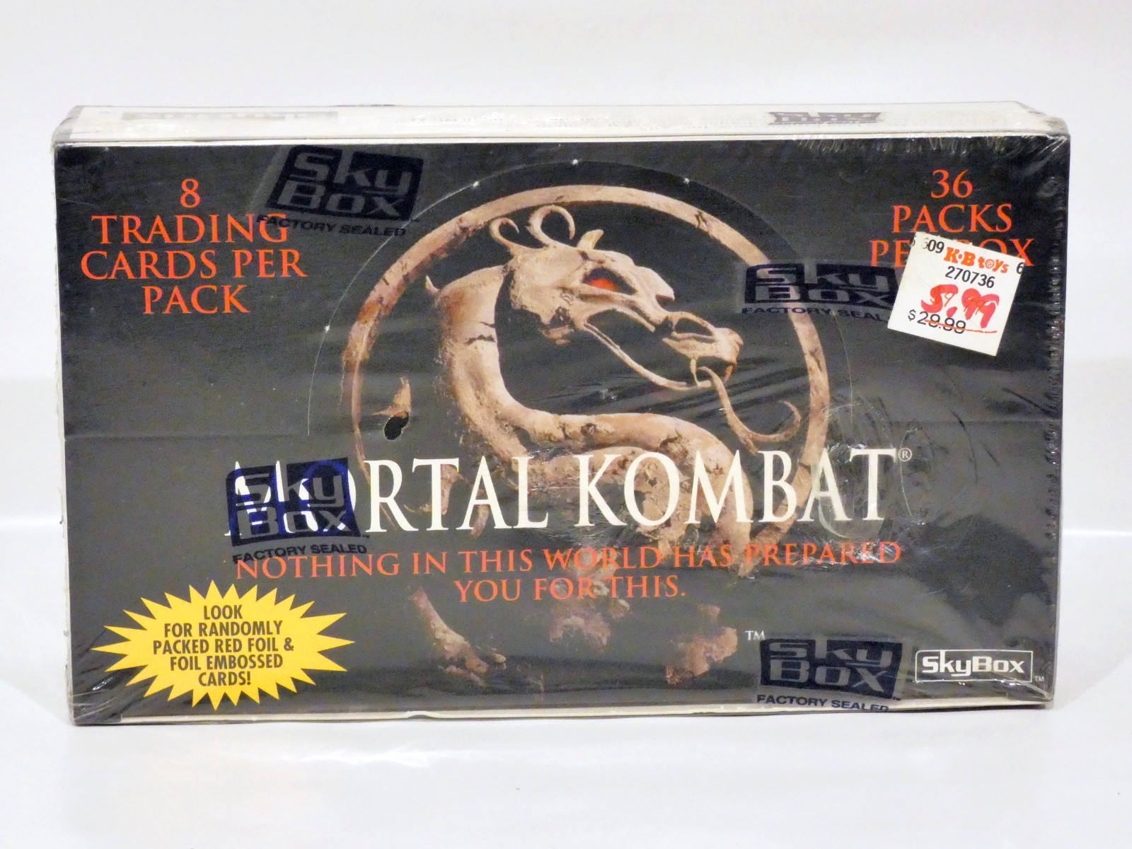 NEW SEALED 1995 Skybox Mortal Kombat Movie Factory Trading Card Box NEW SEALED 1995 Skybox Mortal Kombat Movie Factory Trading Card Box