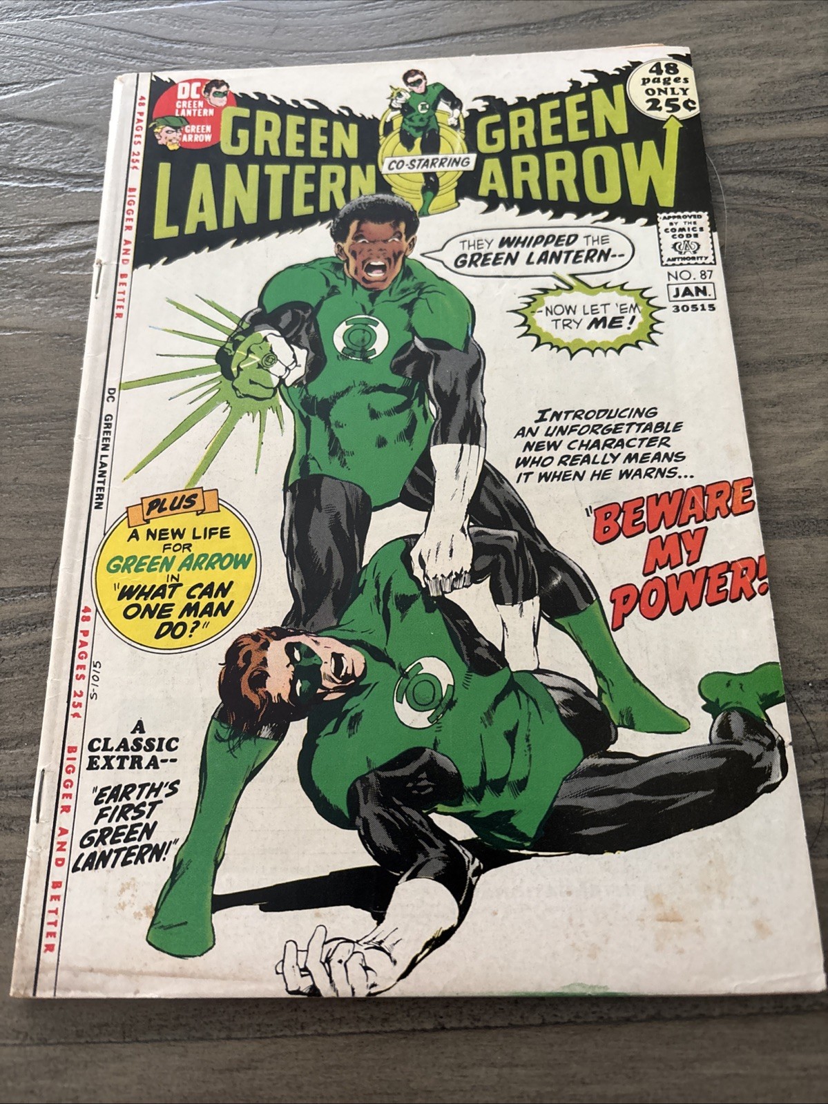 Green Lantern 87 1st John Stewart Neal Adams O’Neill Bronze Age 1971 DC Key 4.0 Green Lantern 87 1st John Stewart Neal Adams O’Neill Bronze Age 1971 DC Key 4.0