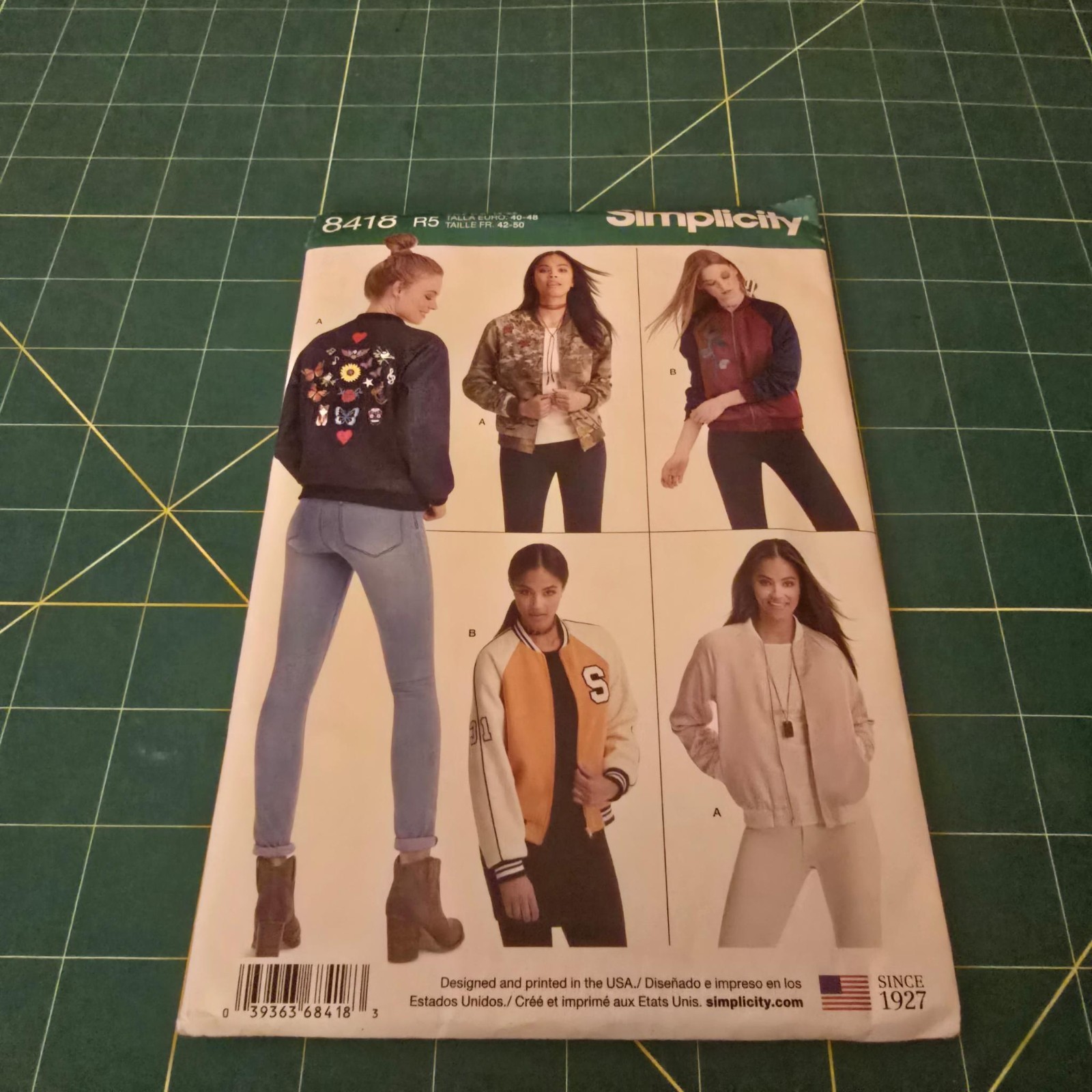B2G1 FREE Simplicity 8418 Misses Lined Bomber Varsity Jacket Pattern Uncut B2G1 FREE Simplicity 8418 Misses Lined Bomber Varsity Jacket Pattern Uncut