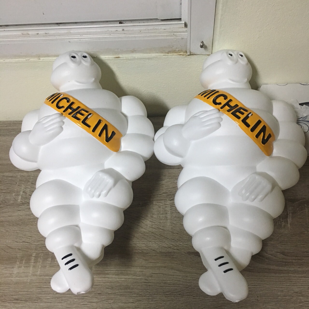 14"LIGHT NEW MICHELIN MAN DOLL FIGURE BIBENDUM ADVERTISE TIRE 2pcs. 14"LIGHT NEW MICHELIN MAN DOLL FIGURE BIBENDUM ADVERTISE TIRE 2pcs.