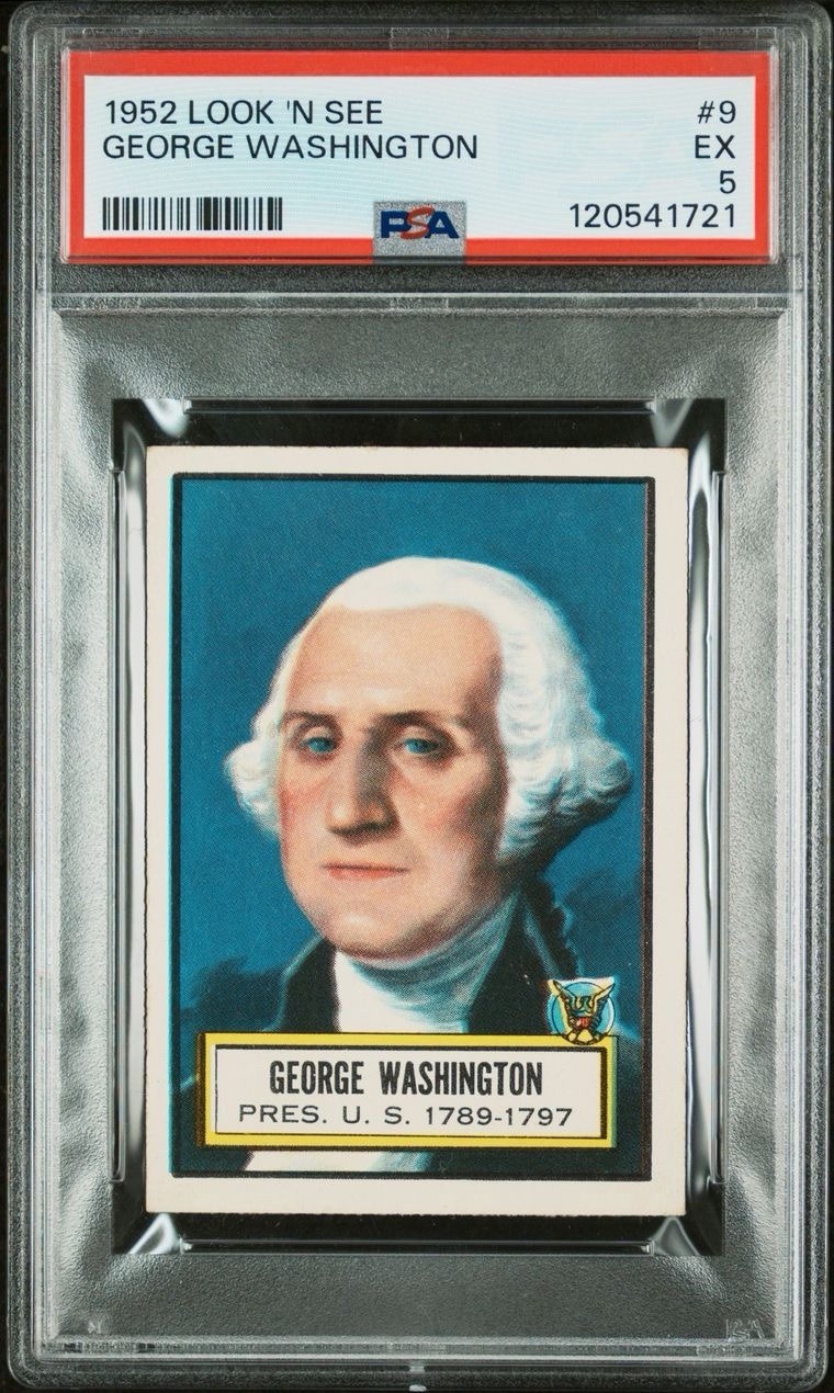 1952 Topps Look 'n See George Washington #9 PSA 5 Centered New Slab