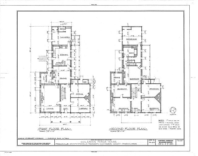 Colerain Forge House Pennsylvania Floor Plan HABS 1930s State Route 45 Colerain Forge House Pennsylvania Floor Plan HABS 1930s State Route 45
