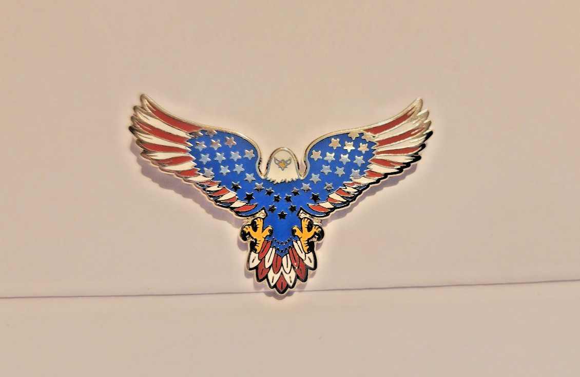 Red White Blue American Flag Bald Eagle Patriotic Lapel Brooch Hat Pin Red White Blue American Flag Bald Eagle Patriotic Lapel Brooch Hat Pin