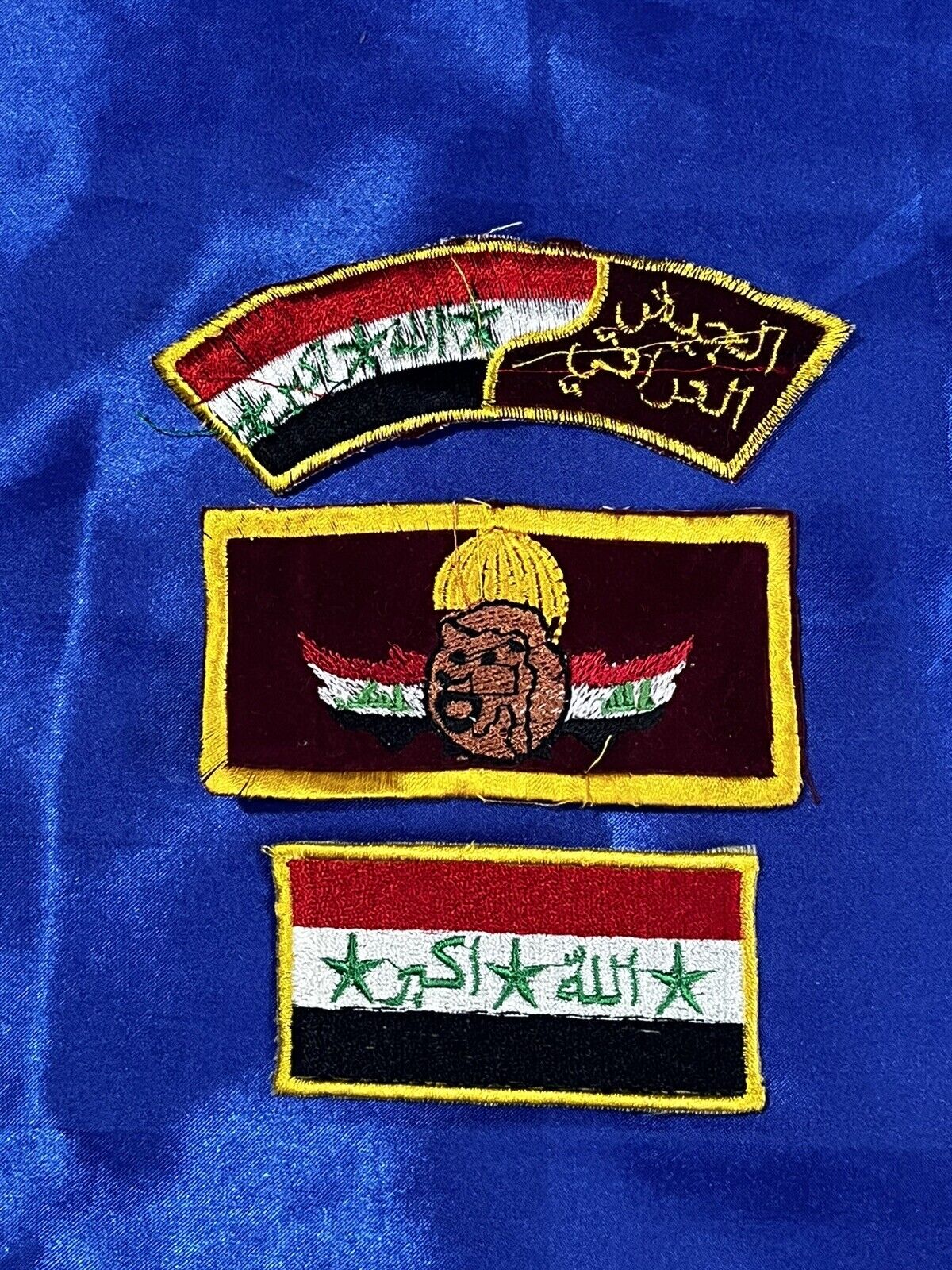 Iraq-Iraqi Special Forces Wolf Brigade cloth Patch 3pc, Hard To Find
