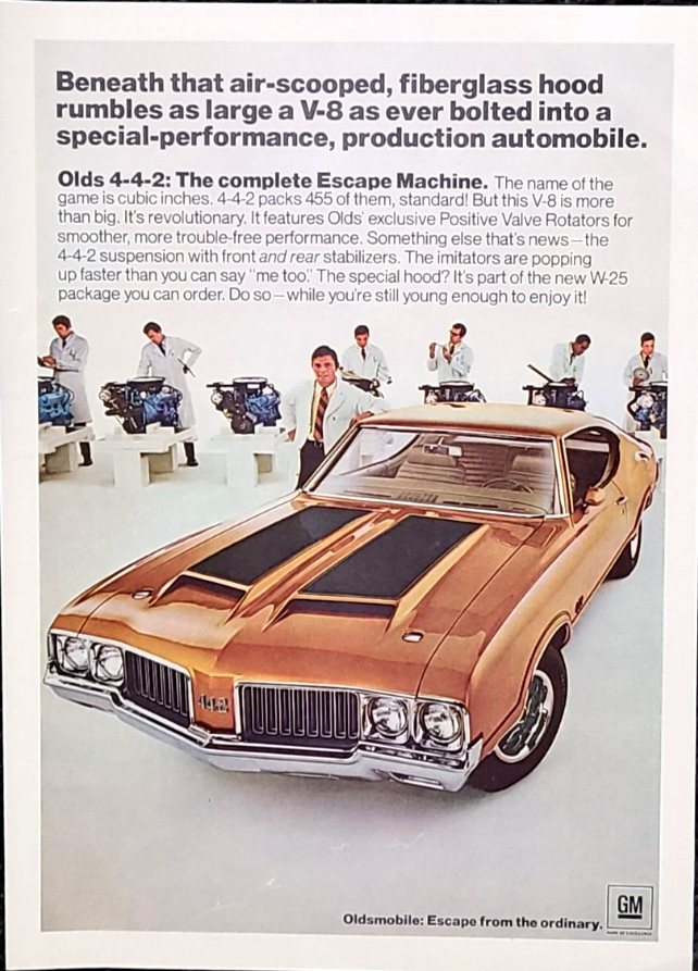 Olds 442 Original 1970 Vintage Print Ad Wall Art Olds 442 Original 1970 Vintage Print Ad Wall Art
