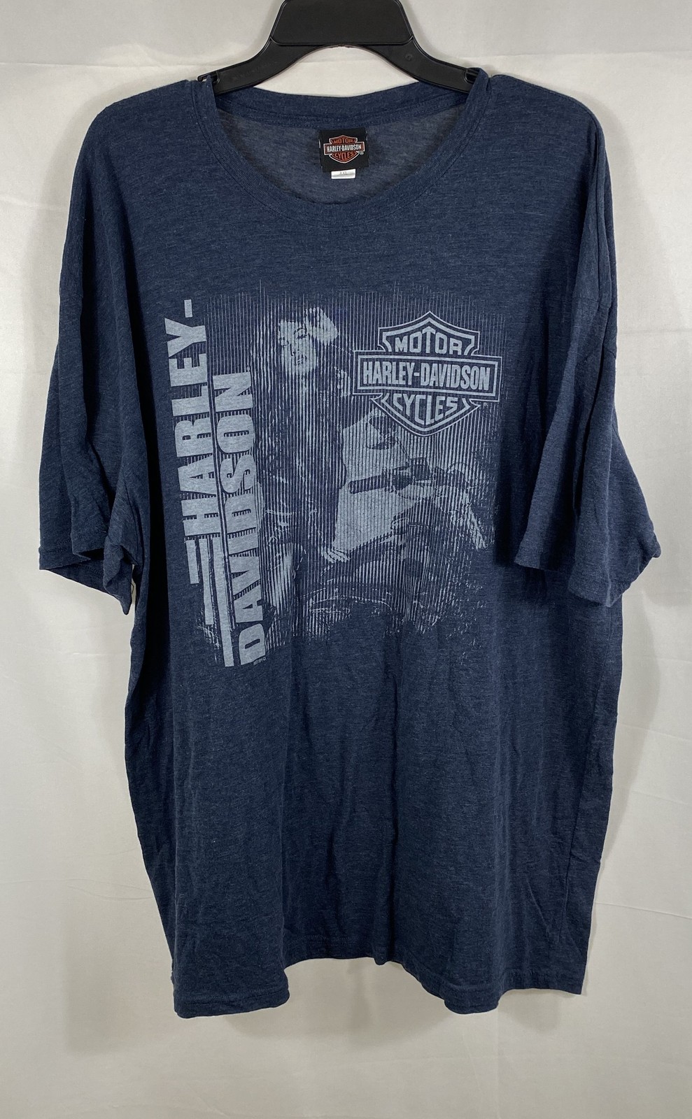 Harley-Davidson Mockba Moscow Russia T-Shirt Graphic Blue Heather Sz XXL Harley-Davidson Mockba Moscow Russia T-Shirt Graphic Blue Heather Sz XXL