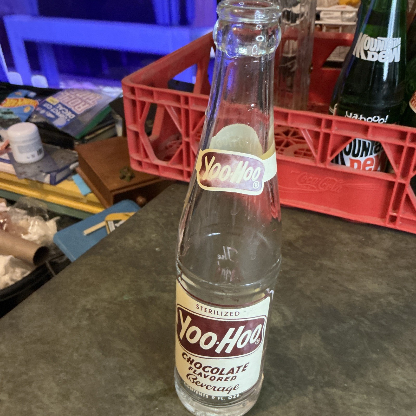 Vintage Early Rare Yoo-Hoo Chocolate Flavored Beverage Glass Bottle Carlstadt NJ