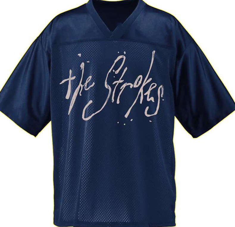 The Strokes band Jersey V-neck 2 materials HOT NEW navy Full sizes UJS95 The Strokes band Jersey V-neck 2 materials HOT NEW navy Full sizes UJS95