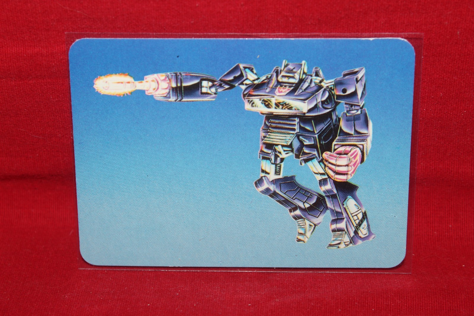 1985 Hasbro Transformers Card Shockwave Blue Left Facing Decepticon # 122 1985 Hasbro Transformers Card Shockwave Blue Left Facing Decepticon # 122