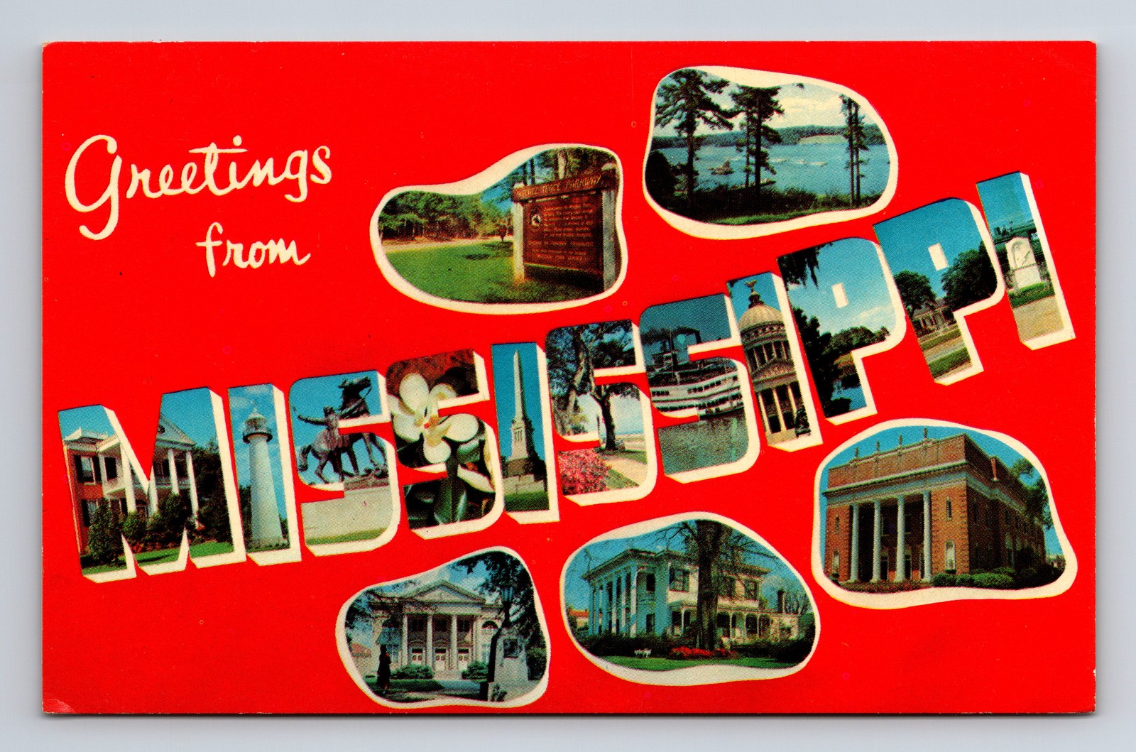 Greetings From Michigan MI Large Letter Multi View Postcard