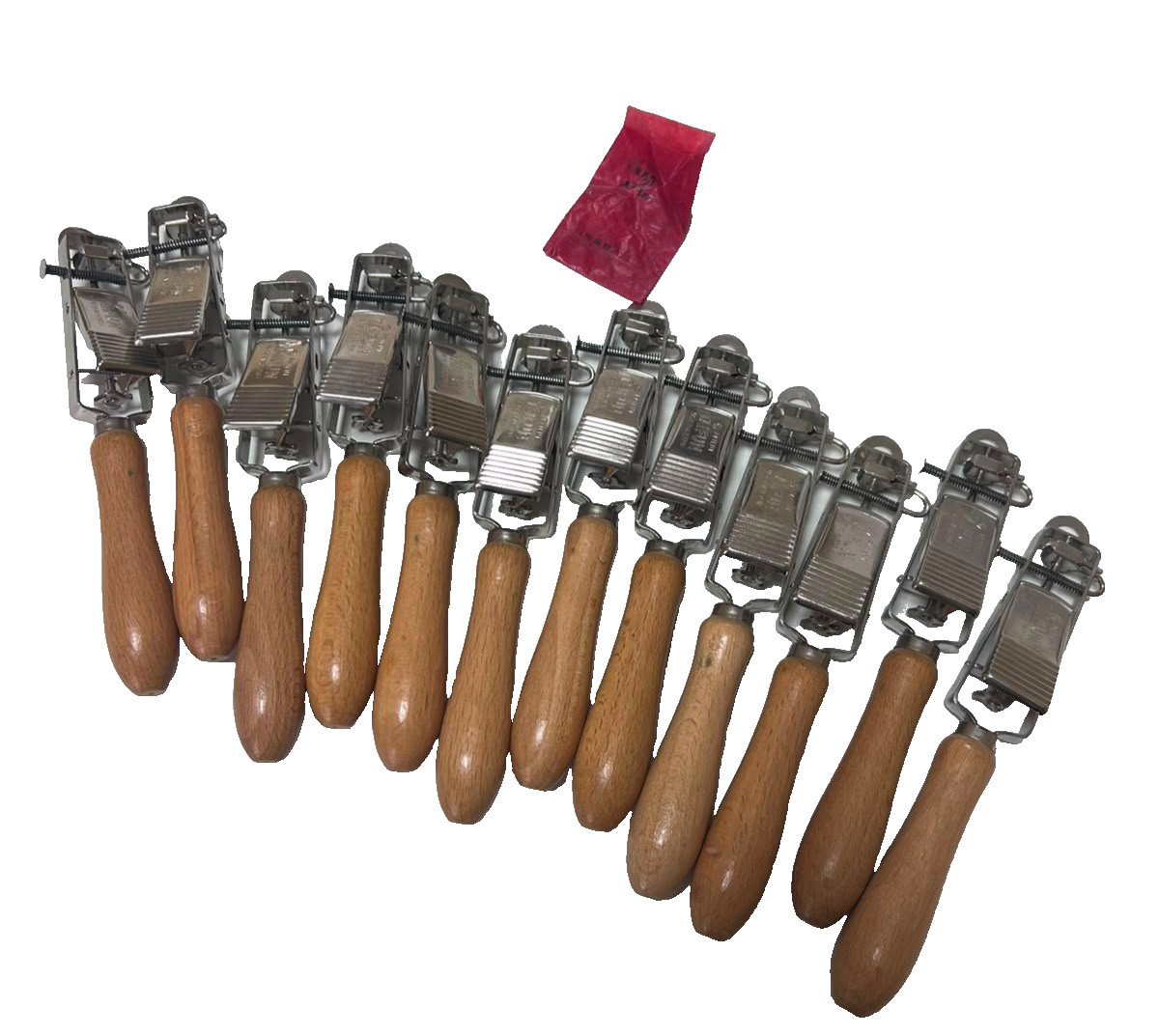 Lot 12 Vintage TAIFUN Mechanical Lighters +12 Flints Austria Wood Handle