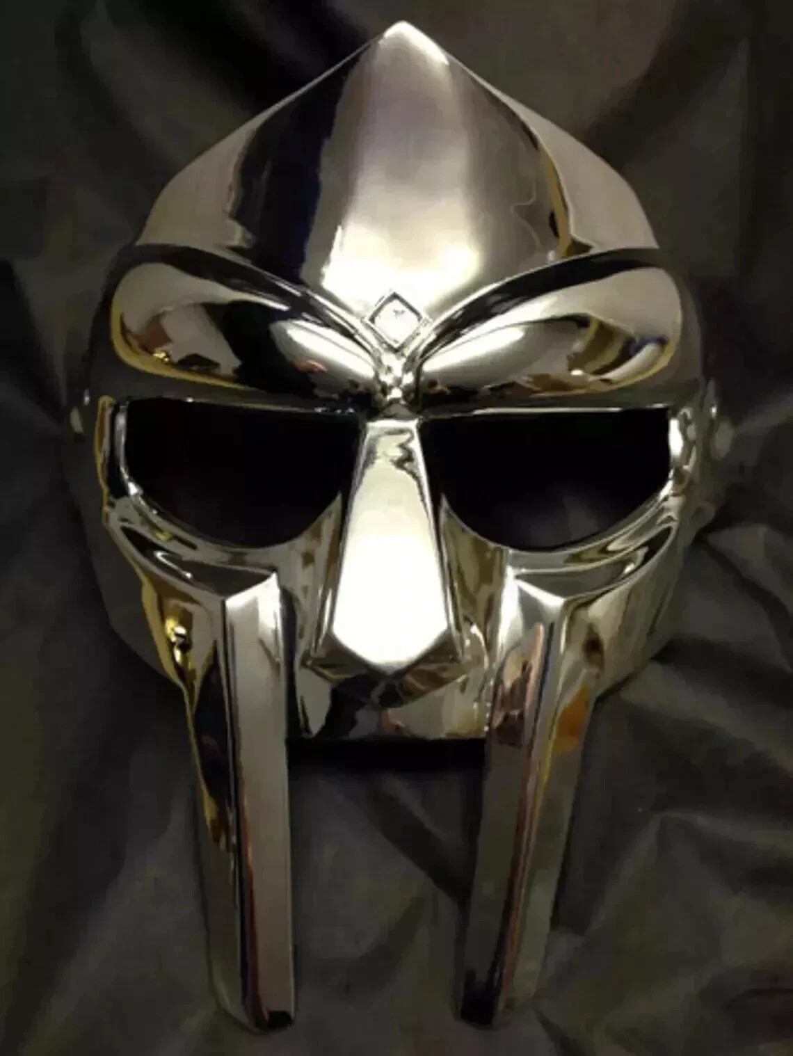 Halloween MF DOOM Mask Mad-villain Steel Face Armor Medieval Hand-Forged Mask Halloween MF DOOM Mask Mad-villain Steel Face Armor Medieval Hand-Forged Mask