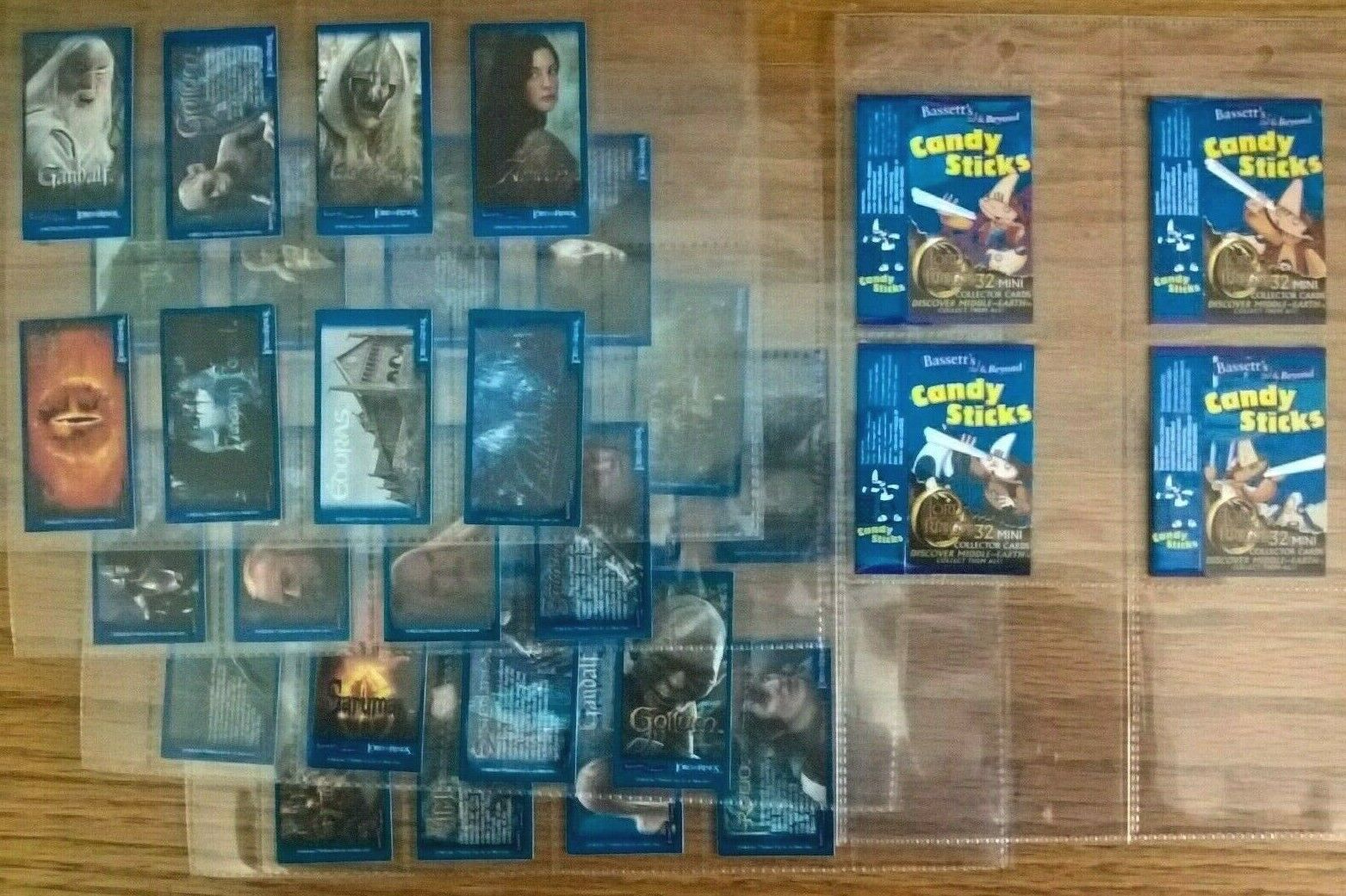 Bassett Barratt trade cards: Lord of the Rings LOTR full set + packet hulls set 