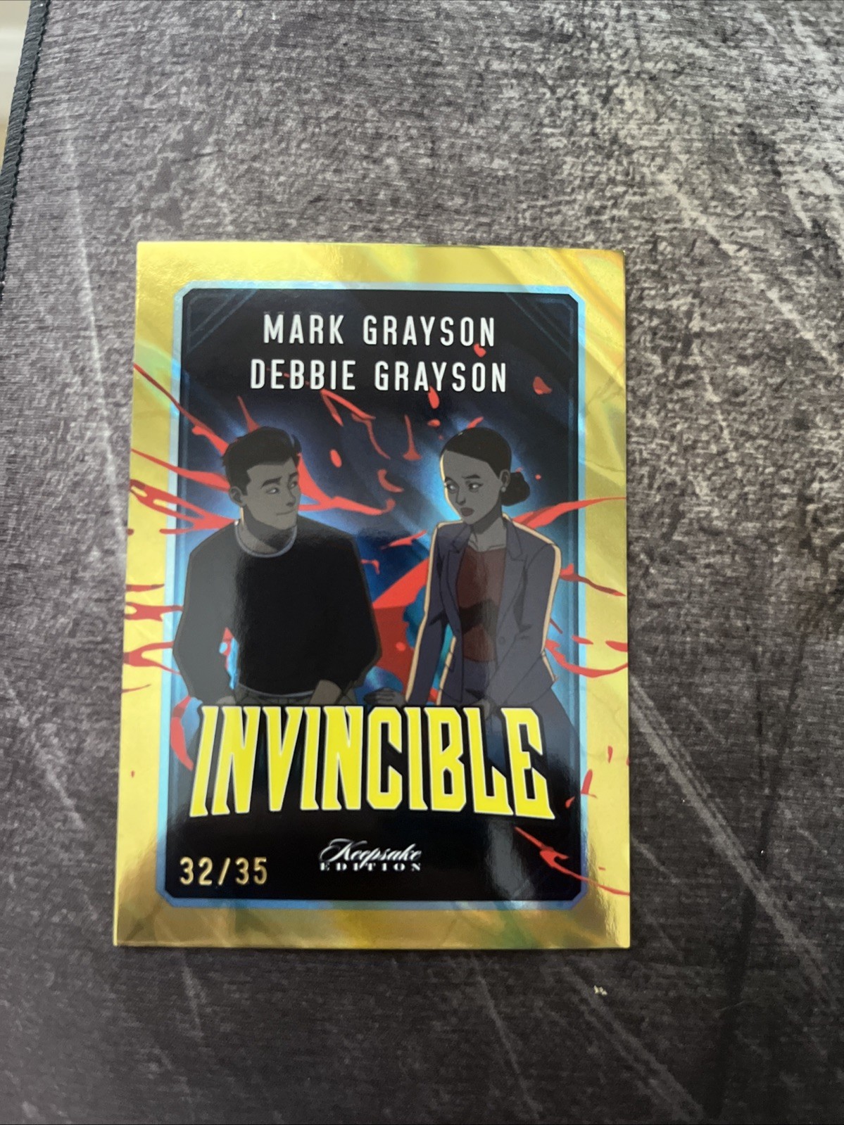 Season 2 2026 Invincible Premier Edition Mark Grayson Debbie Grayson 32/35 Gold Season 2 2026 Invincible Premier Edition Mark Grayson Debbie Grayson 32/35 Gold