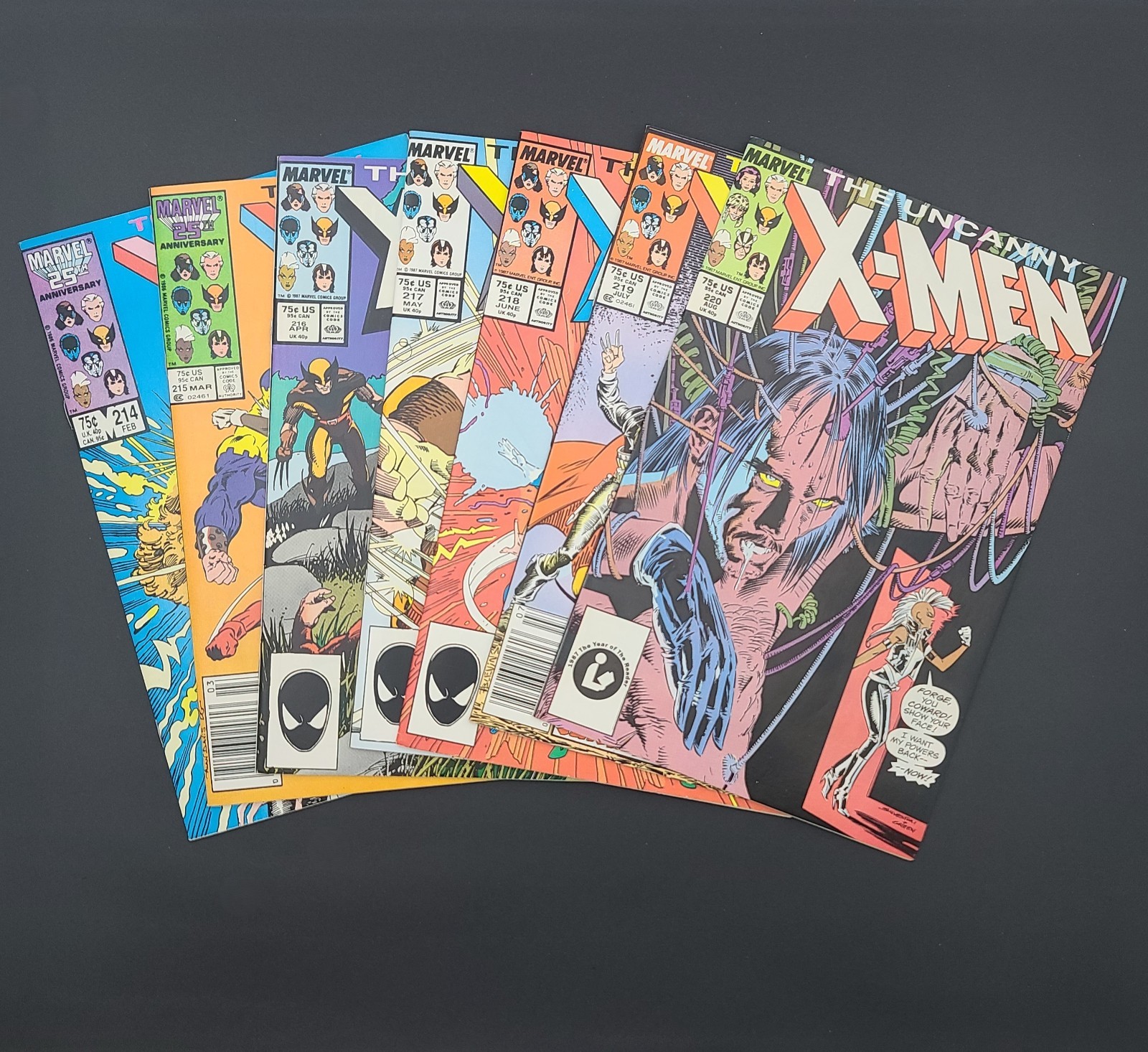 Uncanny X-Men #214-220: Dazzler Joins/Havok Rejoins + 1st Stonewall VF+ to VF/NM