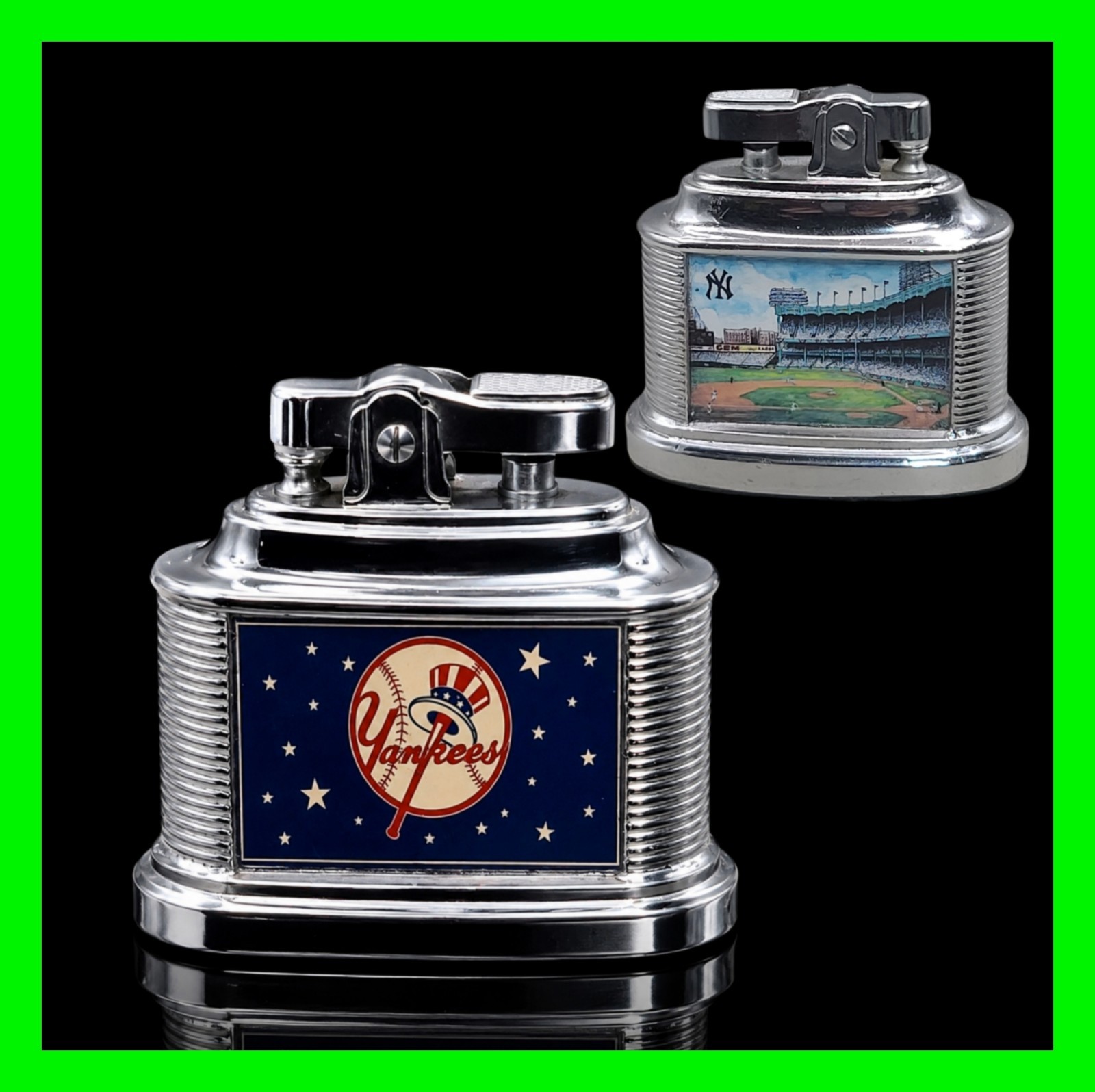 Vintage Yankee Stadium New York Yankees Baseball Table Petrol Lighter - UNFIRED Vintage Yankee Stadium New York Yankees Baseball Table Petrol Lighter - UNFIRED