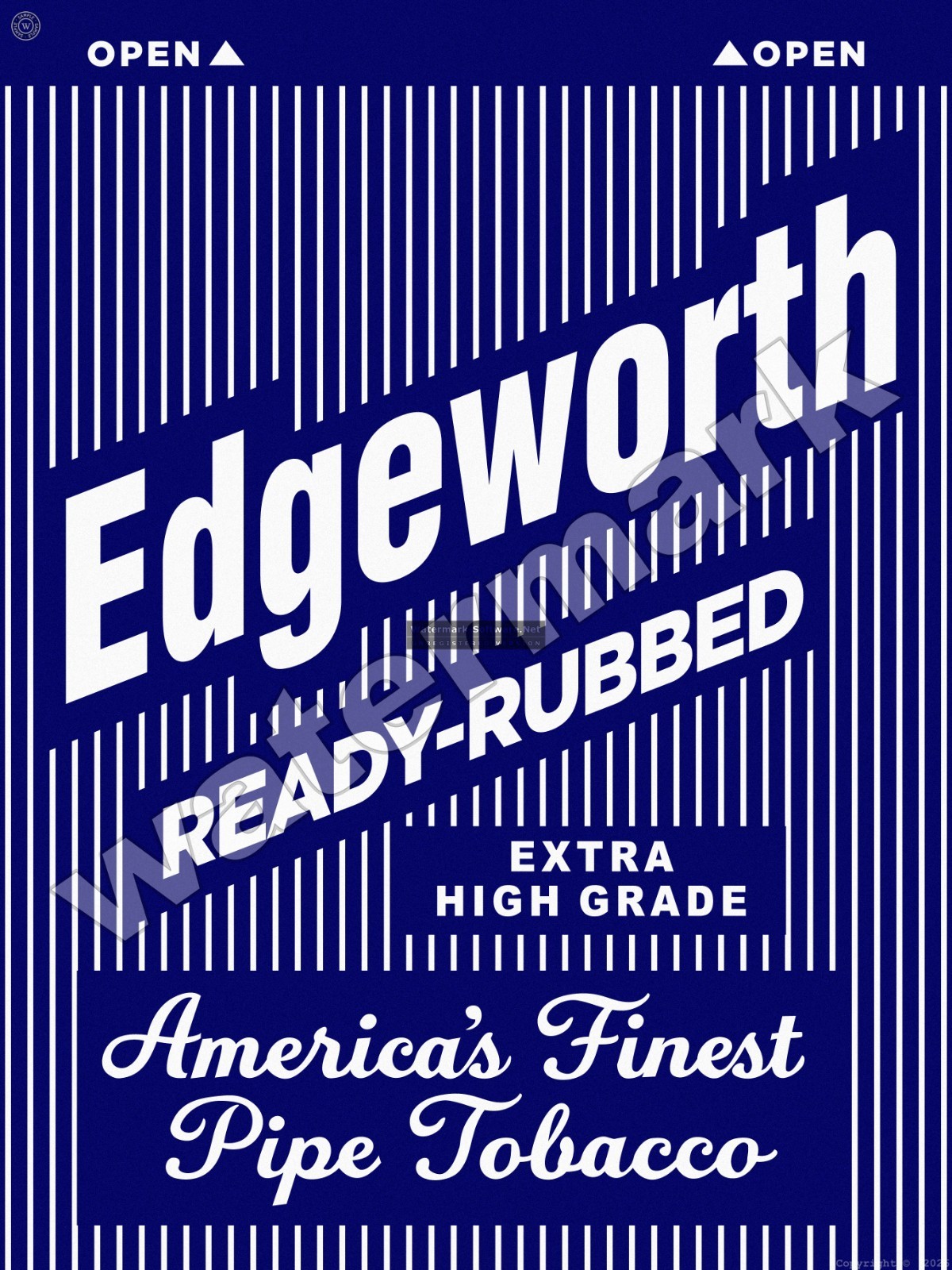 Edgeworth Pipe Tobacco Metal Sign 3 Sizes to Choose From