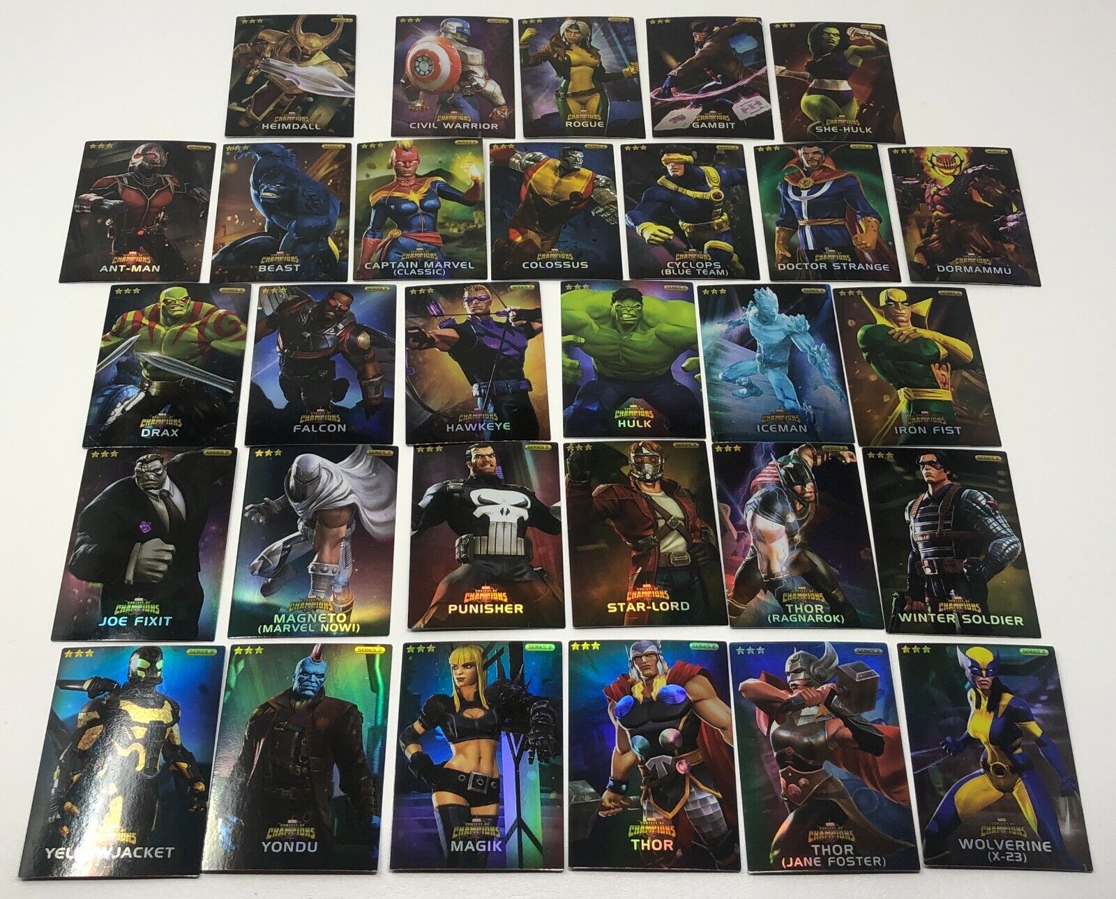 Marvel Arcade Cards: 25x Common/Uncommon/Rare FOIL Series 2 Contest of Champions