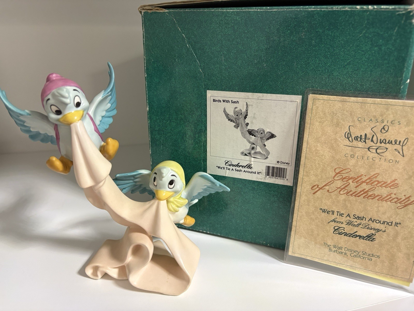 WDCC Cinderella Birds "We'll Tie A Sash Around It" with COA & Box WDCC Cinderella Birds "We'll Tie A Sash Around It" with COA & Box