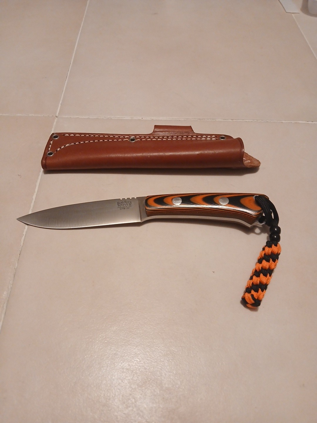 Bark River Knives CPM 3V w Sheath Not Sure Of Model Factory Edge Excellent Rare Bark River Knives CPM 3V w Sheath Not Sure Of Model Factory Edge Excellent Rare