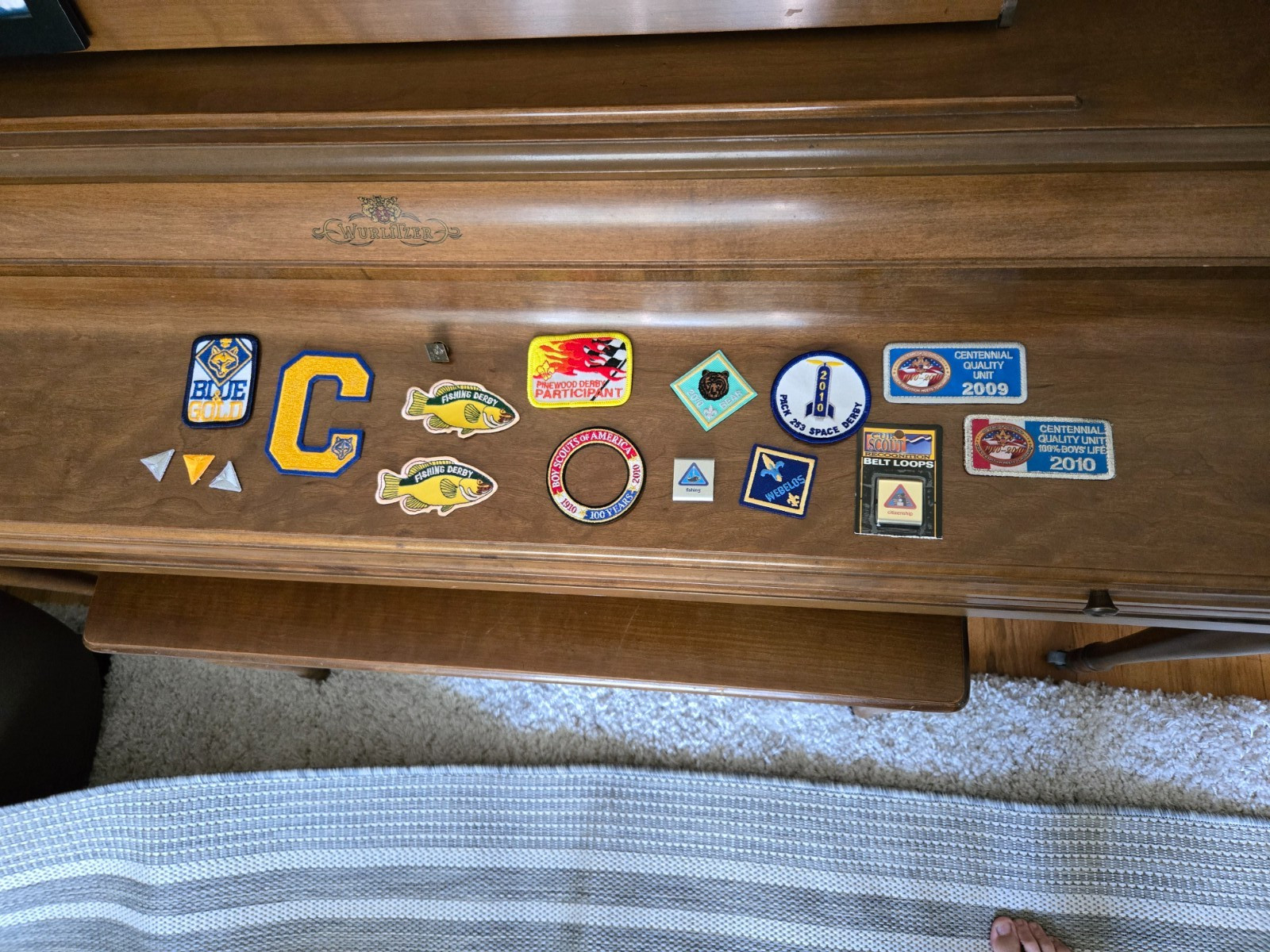 Various scouting Award Patches, belt clips from around 2010 area