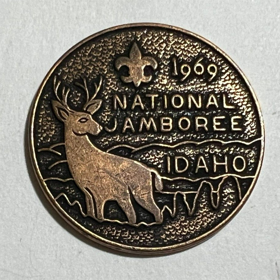 1969 BSA Boy Scouts of America National Scout Jamboree Medal Coin Idaho Farragut