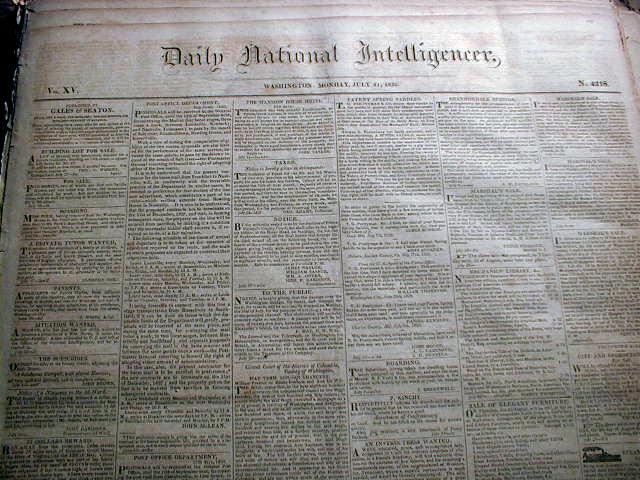 Lot of 30 original 165 to 225 year old US newspapers dated between 1800 & 1861 Lot of 30 original 165 to 225 year old US newspapers dated between 1800 & 1861