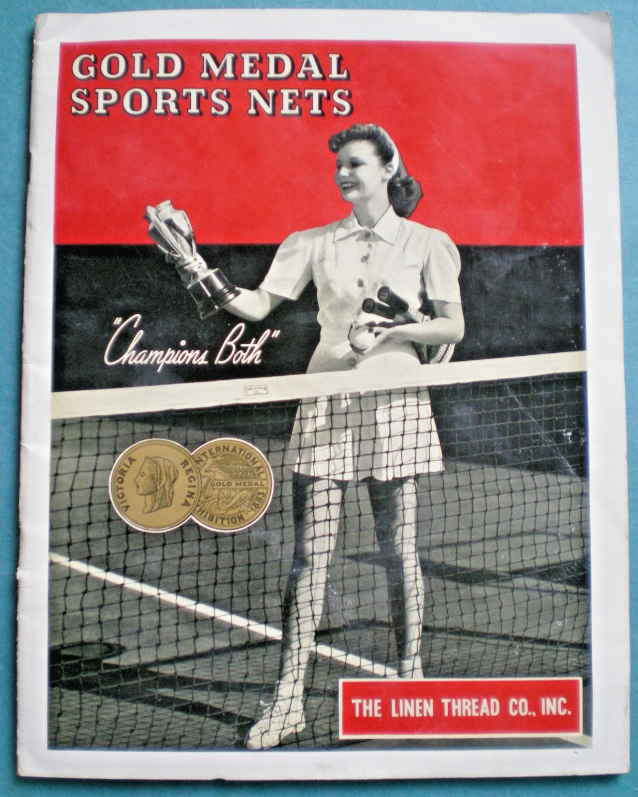 1942 WWII Linen Thread Co Gold Medal Sports Nets Catalog Amherst College ~Letter 1942 WWII Linen Thread Co Gold Medal Sports Nets Catalog Amherst College ~Letter