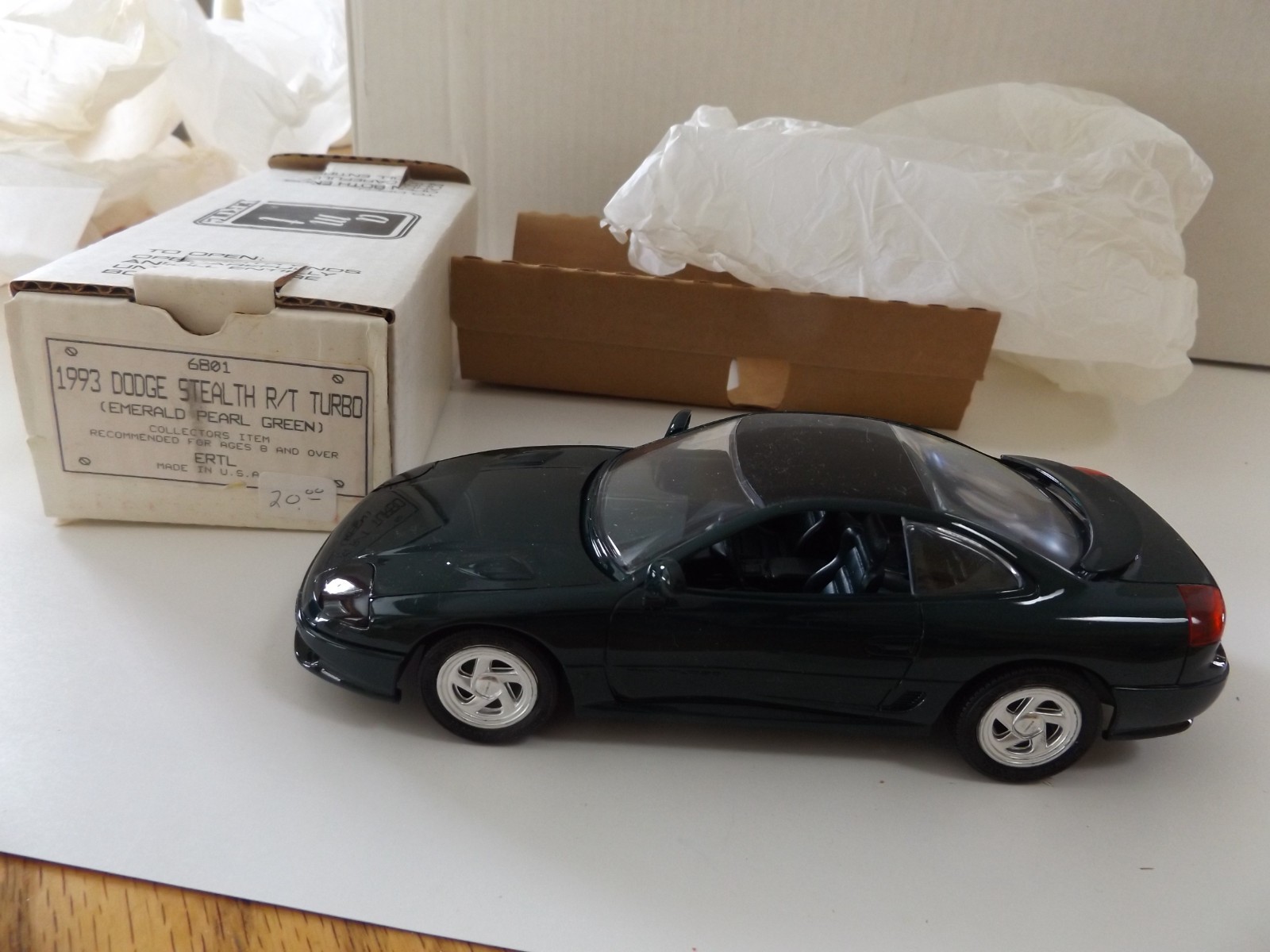 1993 EMERALD GREEN DODGE STEALTH R/T TURBO CAR , AMT-ERTL #6801 1993 EMERALD GREEN DODGE STEALTH R/T TURBO CAR , AMT-ERTL #6801