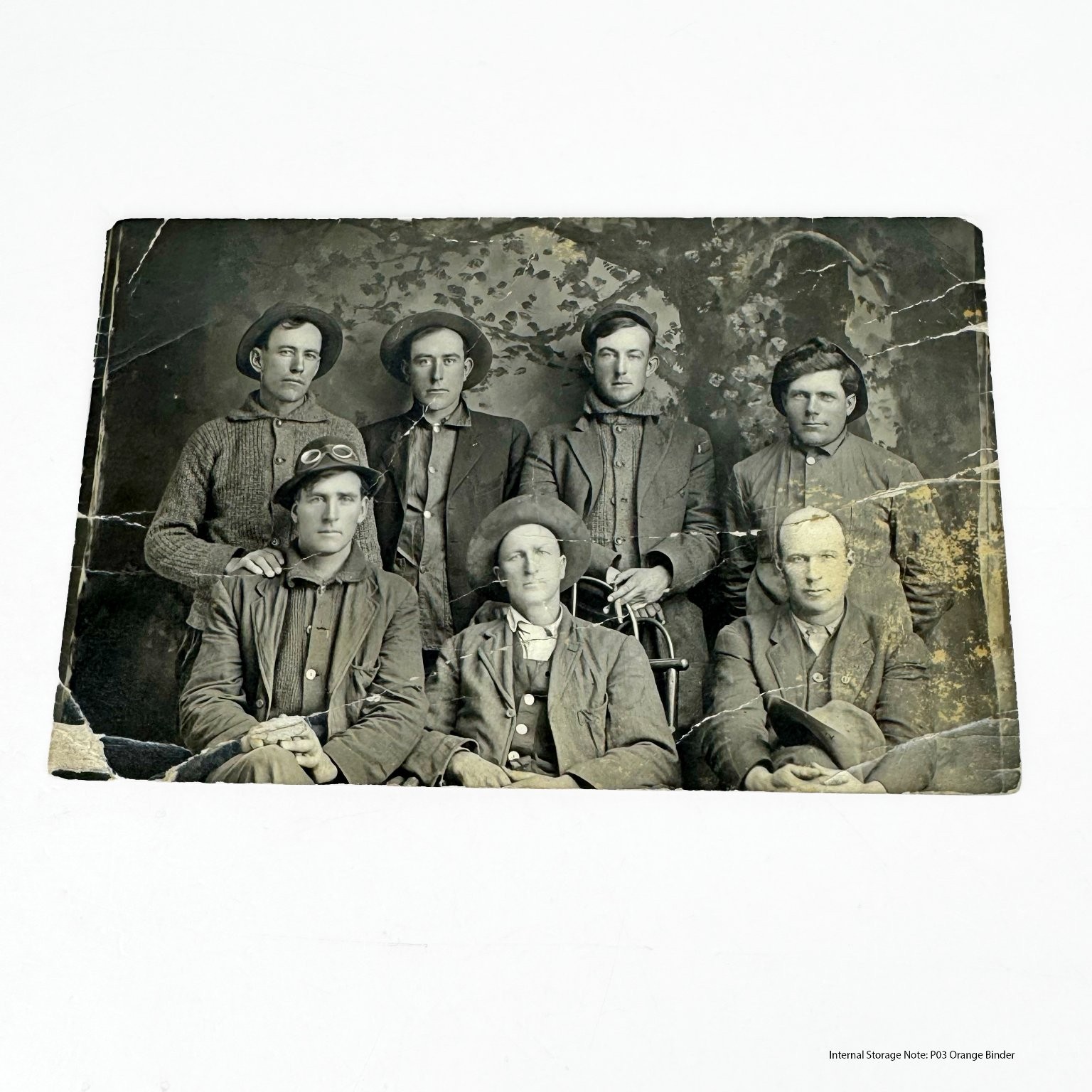 Antique RPPC Photograph 8 Men Group Portrait Hats Miners Railroad Chicago Antique RPPC Photograph 8 Men Group Portrait Hats Miners Railroad Chicago