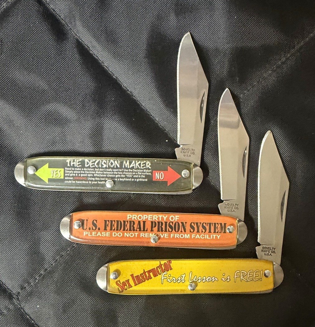 RARE VTG Novelty Knife Co. USA Complete Set (3) All For One Price New Unused RARE VTG Novelty Knife Co. USA Complete Set (3) All For One Price New Unused
